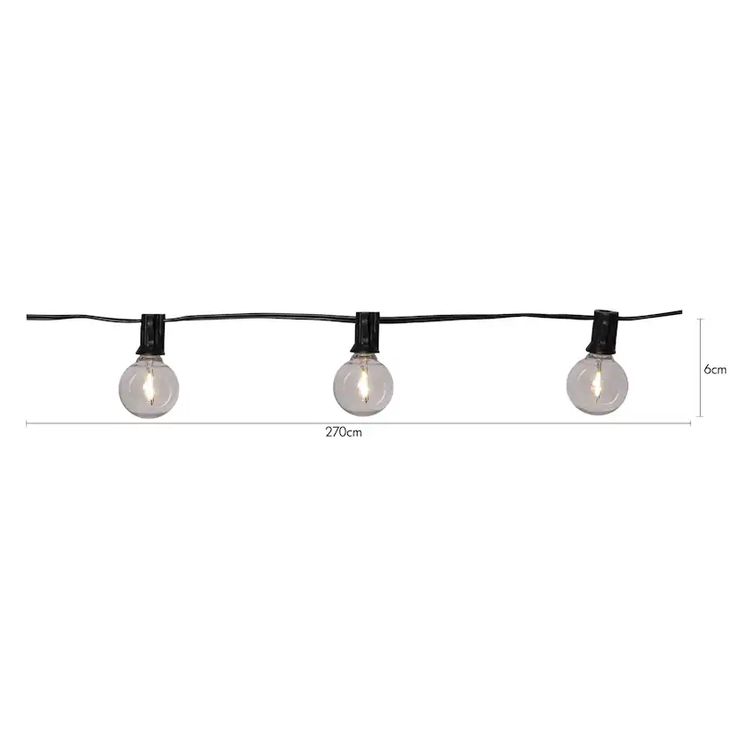 Ljusslinga Solcell Star Trading Globe Mini 2,7m 10st LED-lampor