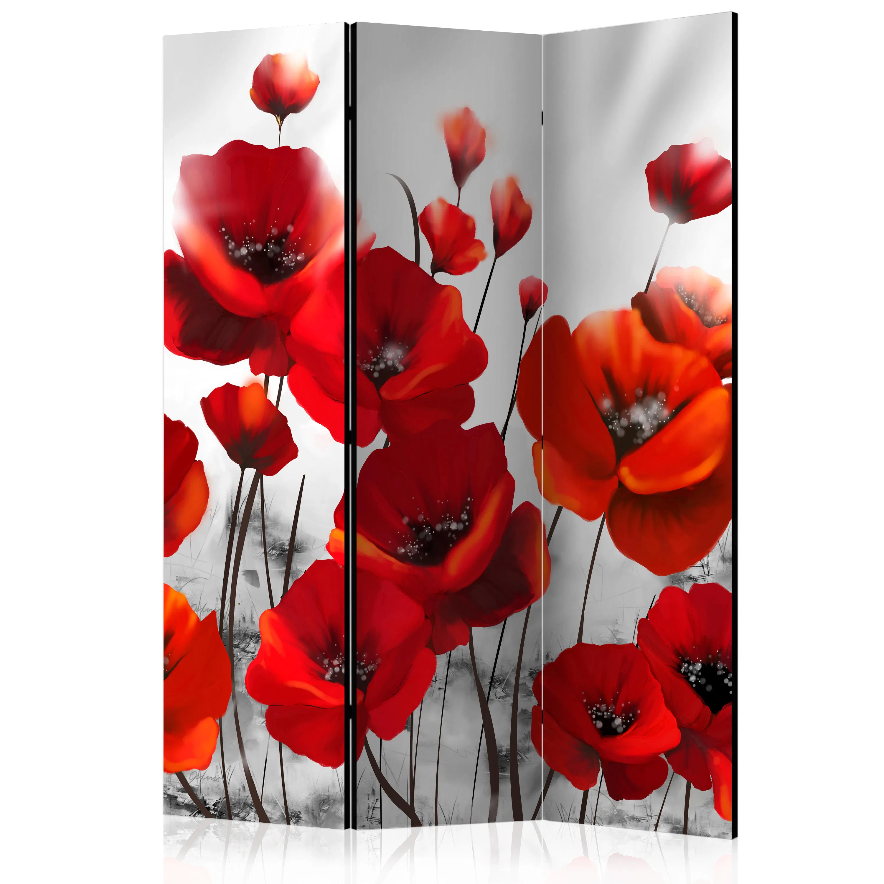 Rumsavdelare Skärmvägg Arkiio Poppies In The Moonlight 135x172 cm
