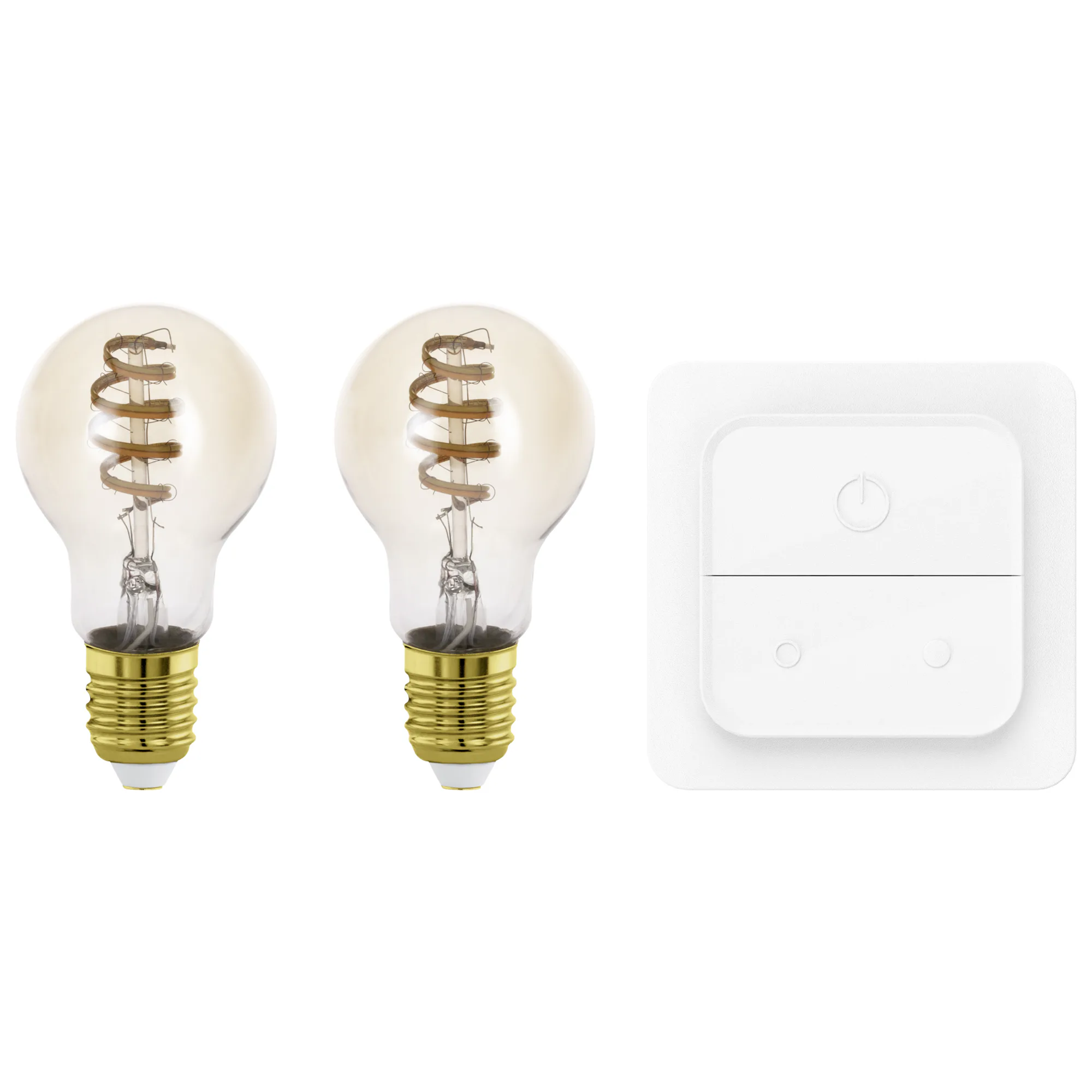 Ljuskälla Eglo 2xLM-ZIG-CCT E27 A60 4,9W Amber + Brytare