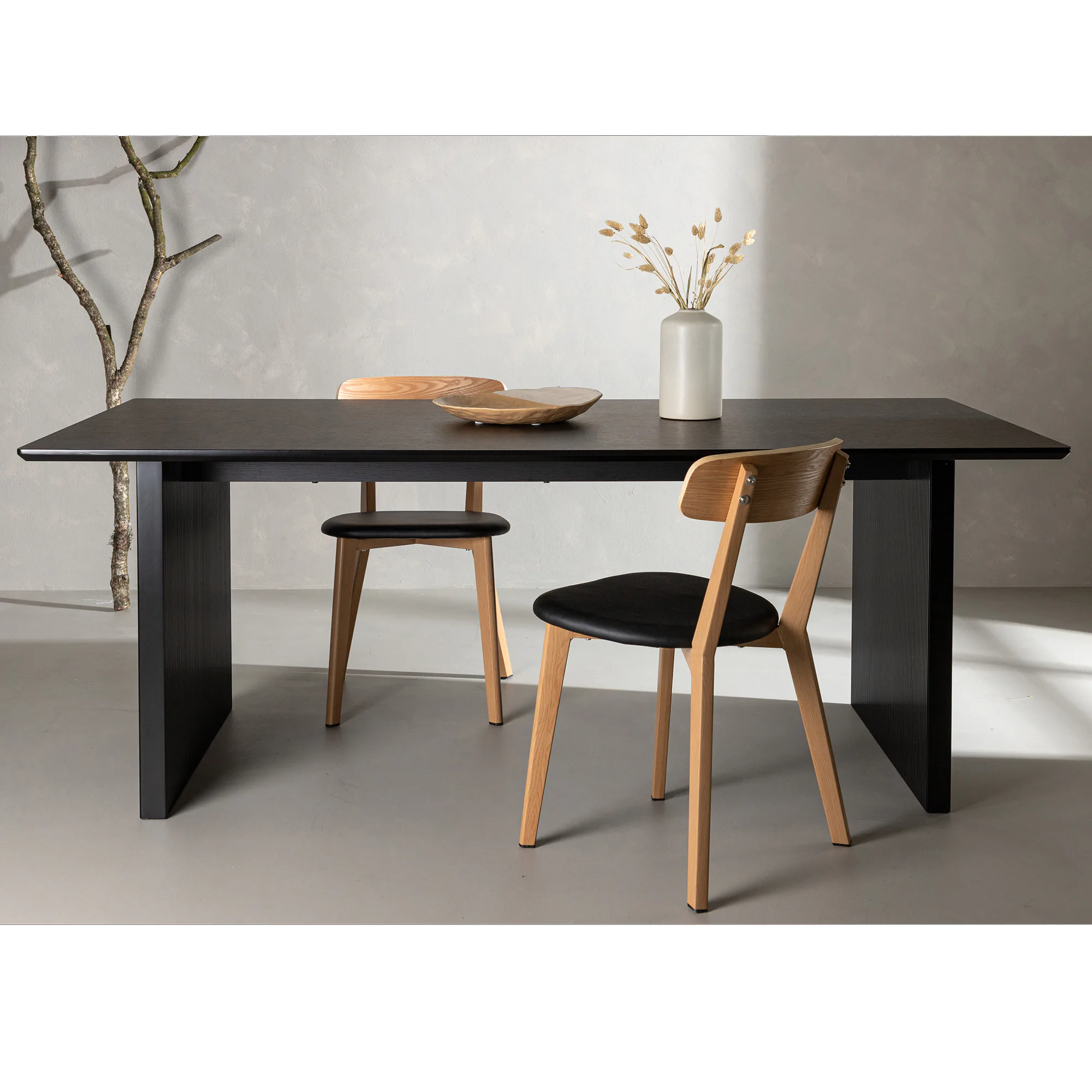Matbord Venture Home Vail Svart Fyrkantigt Bord 200 cm