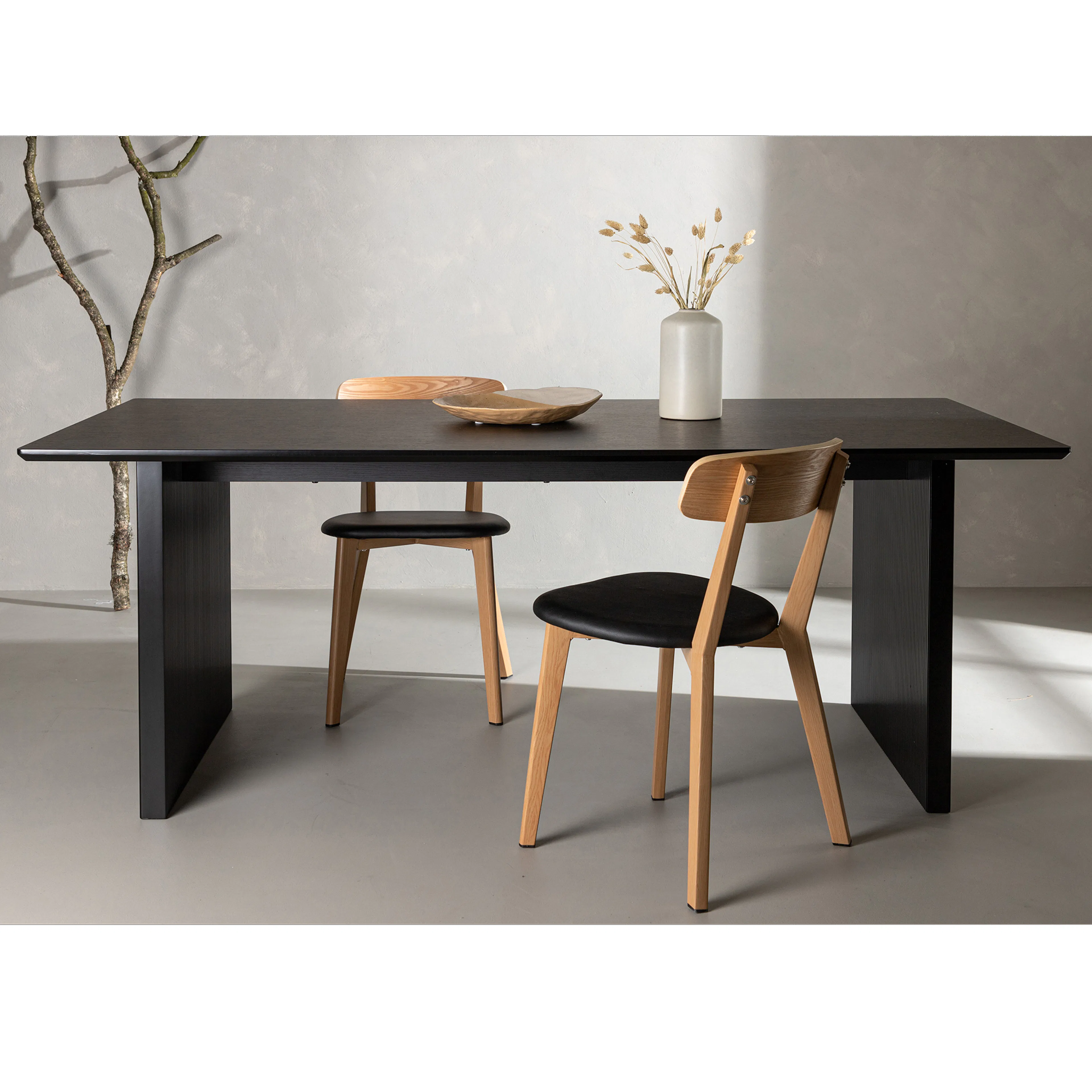 Matbord Venture Home Vail Svart Fyrkantigt Bord 200 cm