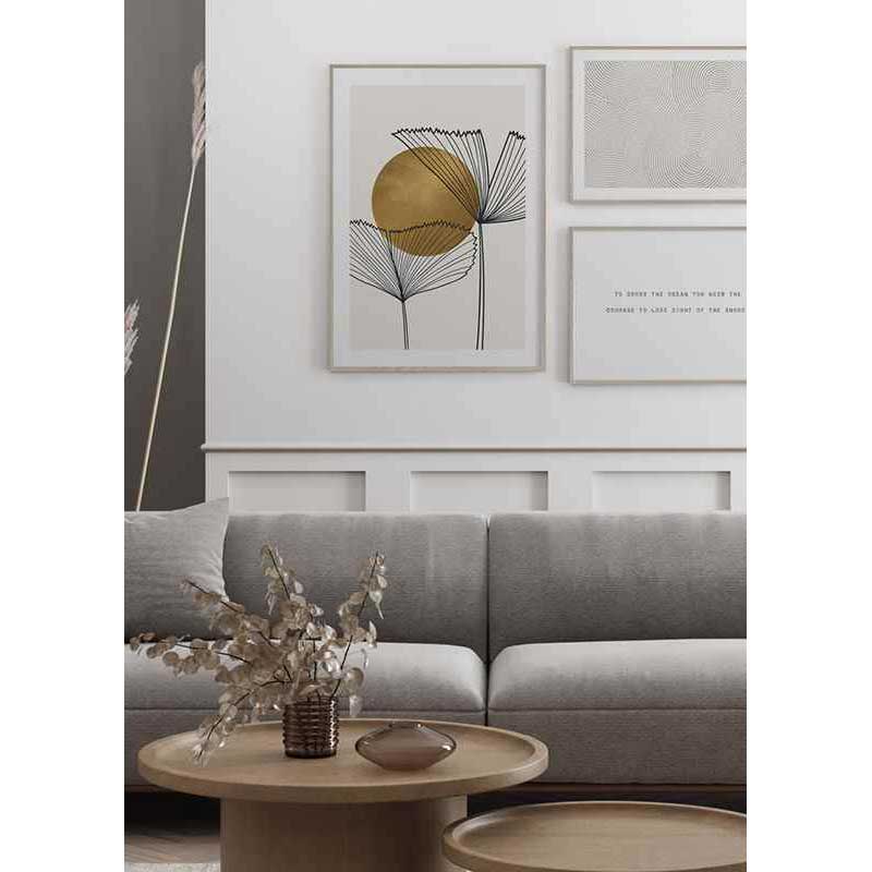 Poster Gallerix Watercolor Gold No3