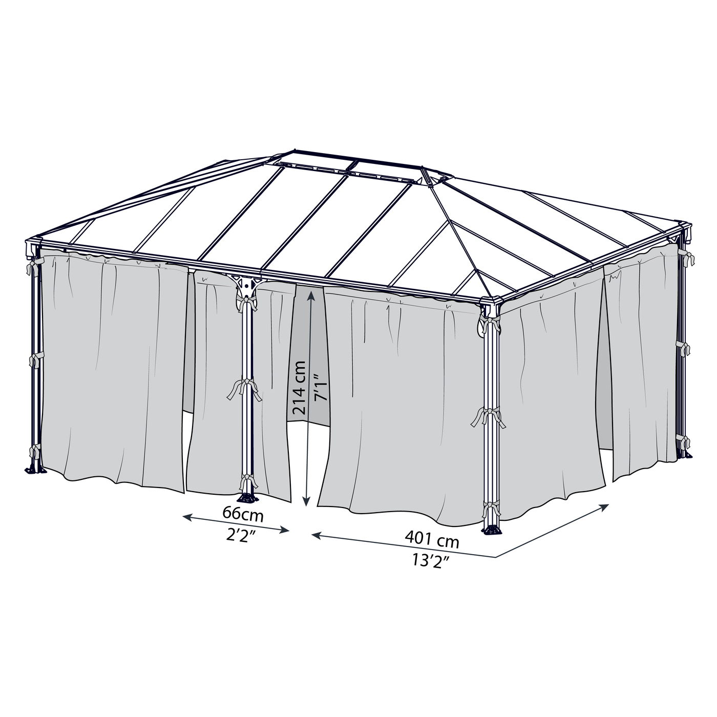 Gardinset Canopia by Palram till Martinique 5000
