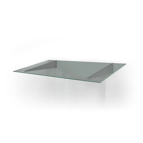 Console Flat Silver - Tinted Glass Flat Silver, Tonat Glas, BxH: 1500x160 mm