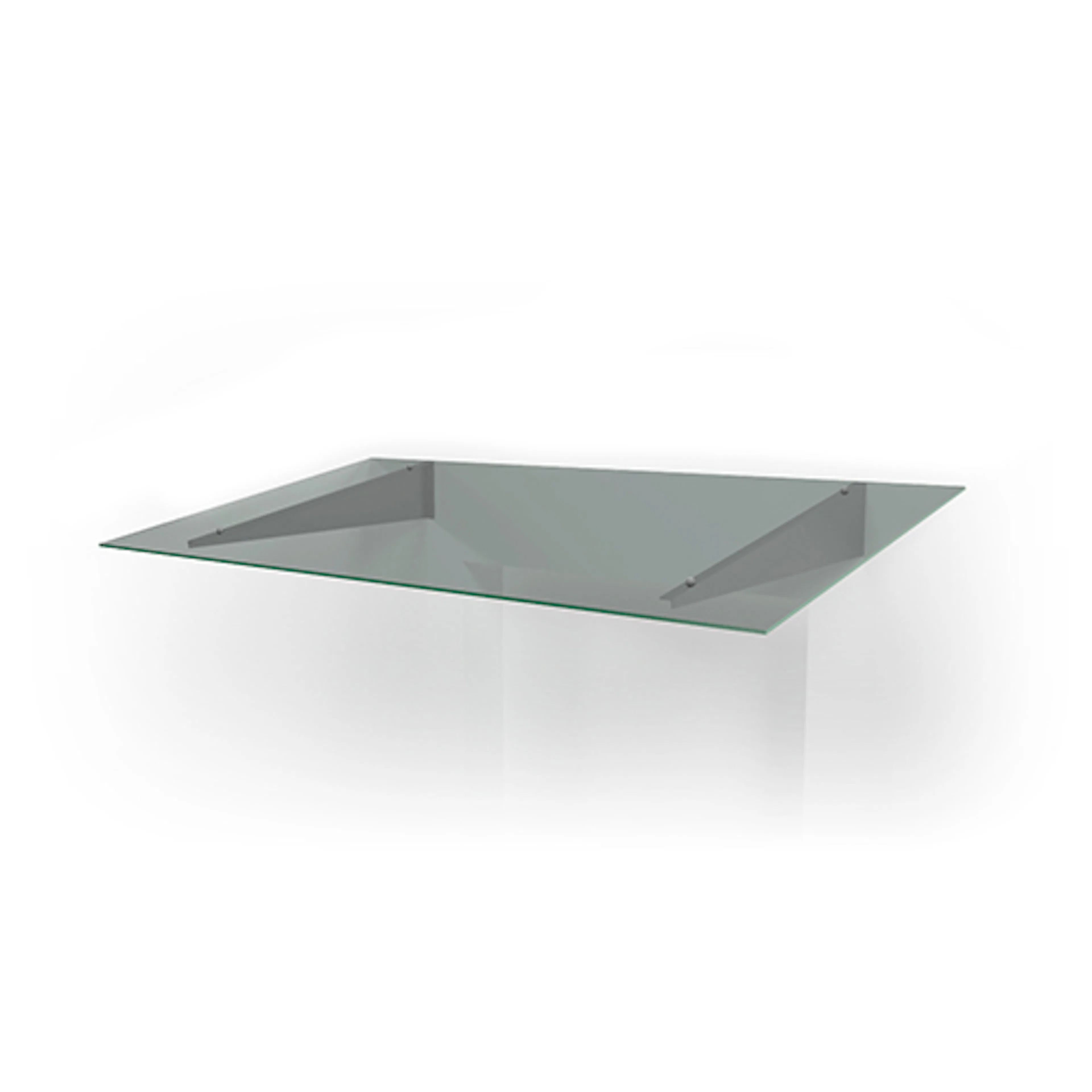 Console Flat Silver - Tinted Glass Flat Silver, Tonat Glas, BxH: 1500x160 mm