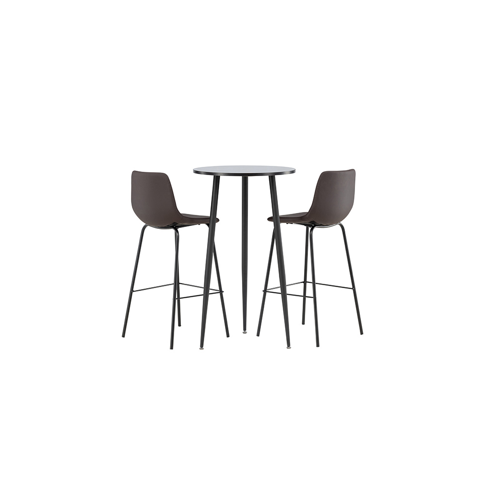 Matgrupp Venture Home Plaza Ø60 cm med 2 st Alexi stolar