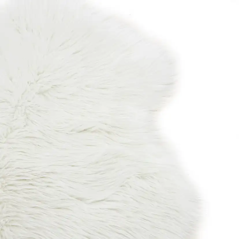 Katy Sheepskin Polyester/fake suede/Acrylic - White - 60*90 Vit
