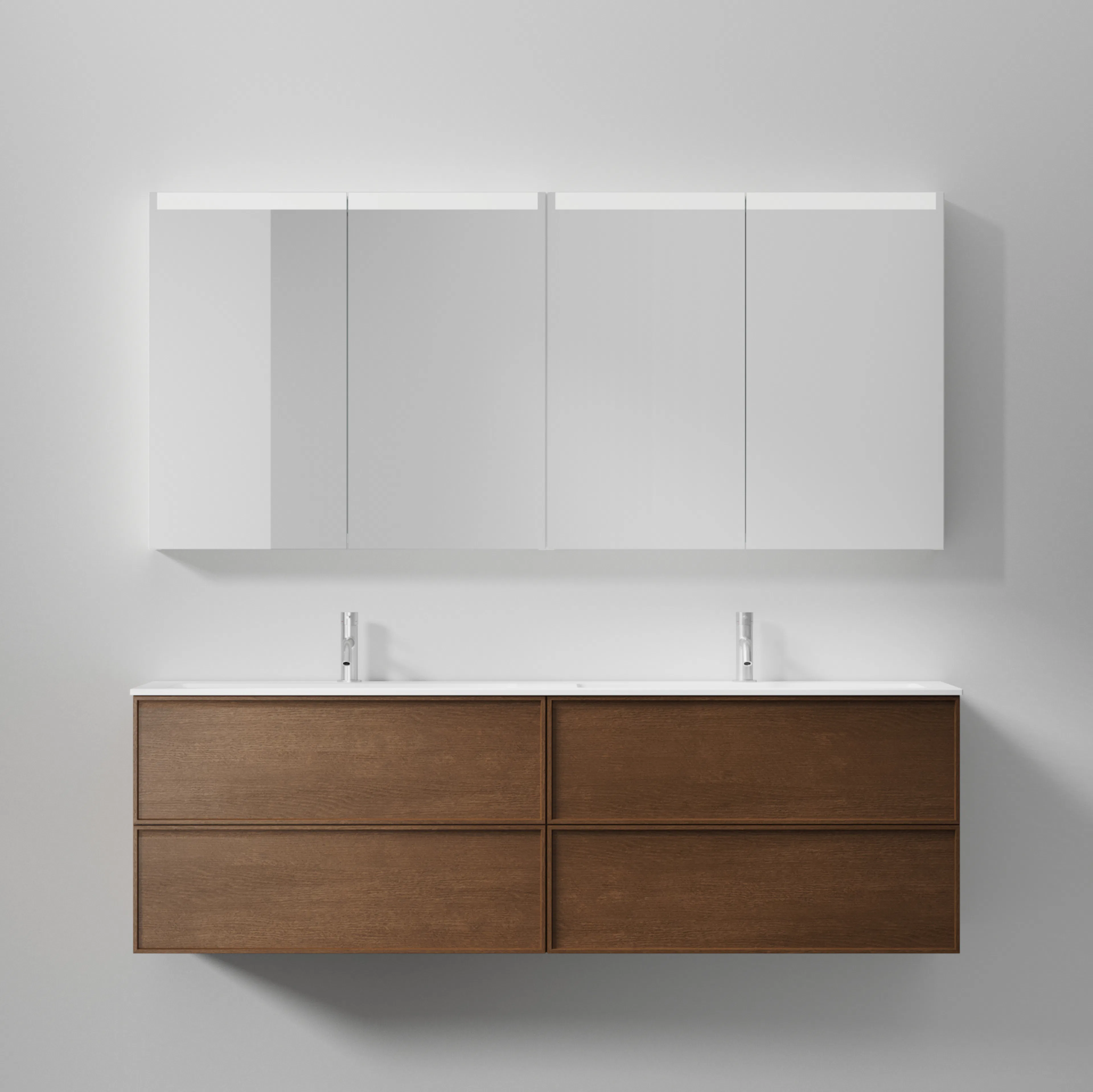 Kommod Core Nema 160 D Dark Oak, 4 Lådor Dark Oak, 1600x456x500 mm
