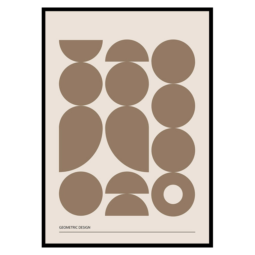 Poster Gallerix Geometric Graphic Beige No1