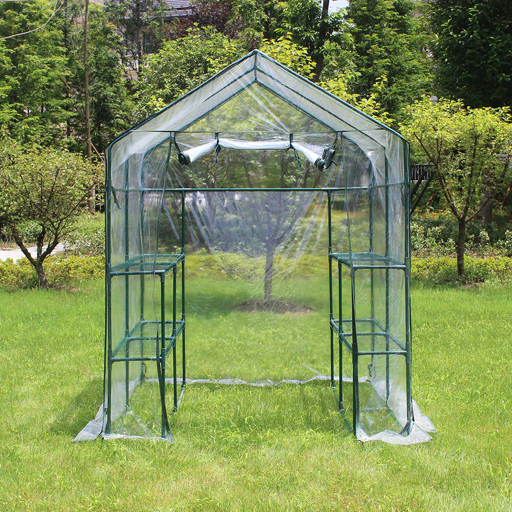Plastväxthus Metalcraft 8 hyllor Transparent