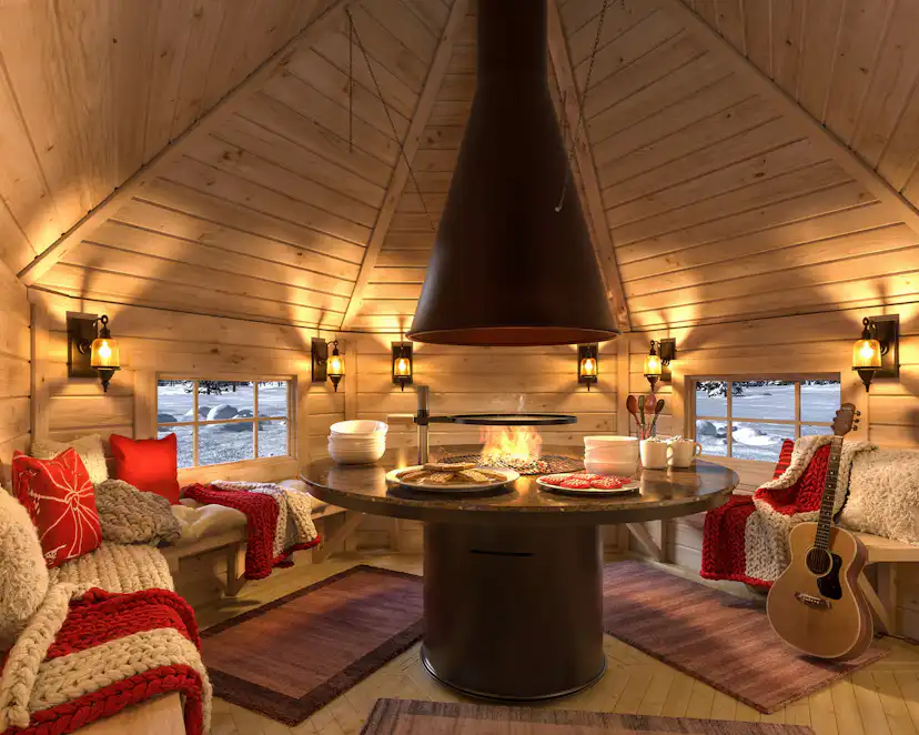 Grillkåta Nordkapp.NU TOMTESGUGA 9,2 m2 Röd