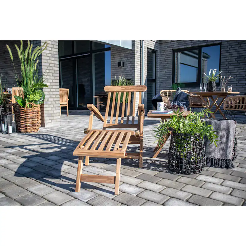 Solstol House Nordic Arrecife Solsäng med Justerbart Ryggstöd i Teak