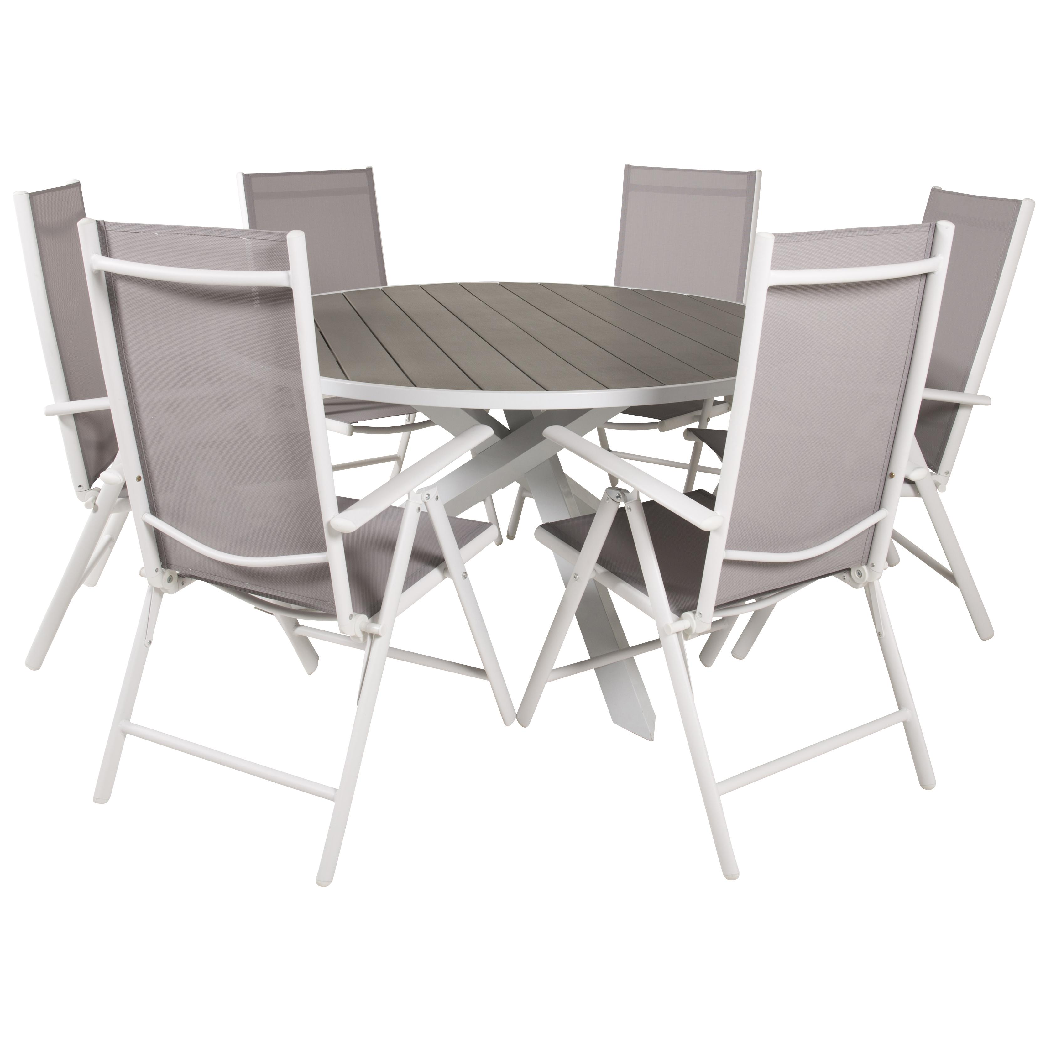 Matgrupp Venture Home Pincy Ø 140 med 6 Bront Stolar