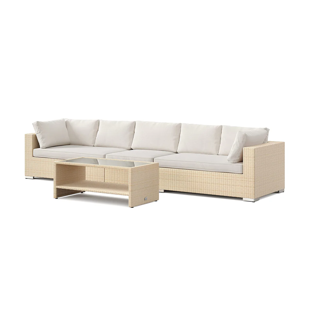 Loungegrupp Comfort Garden Bahamas utesoffa 5-sits med bord och hylla
