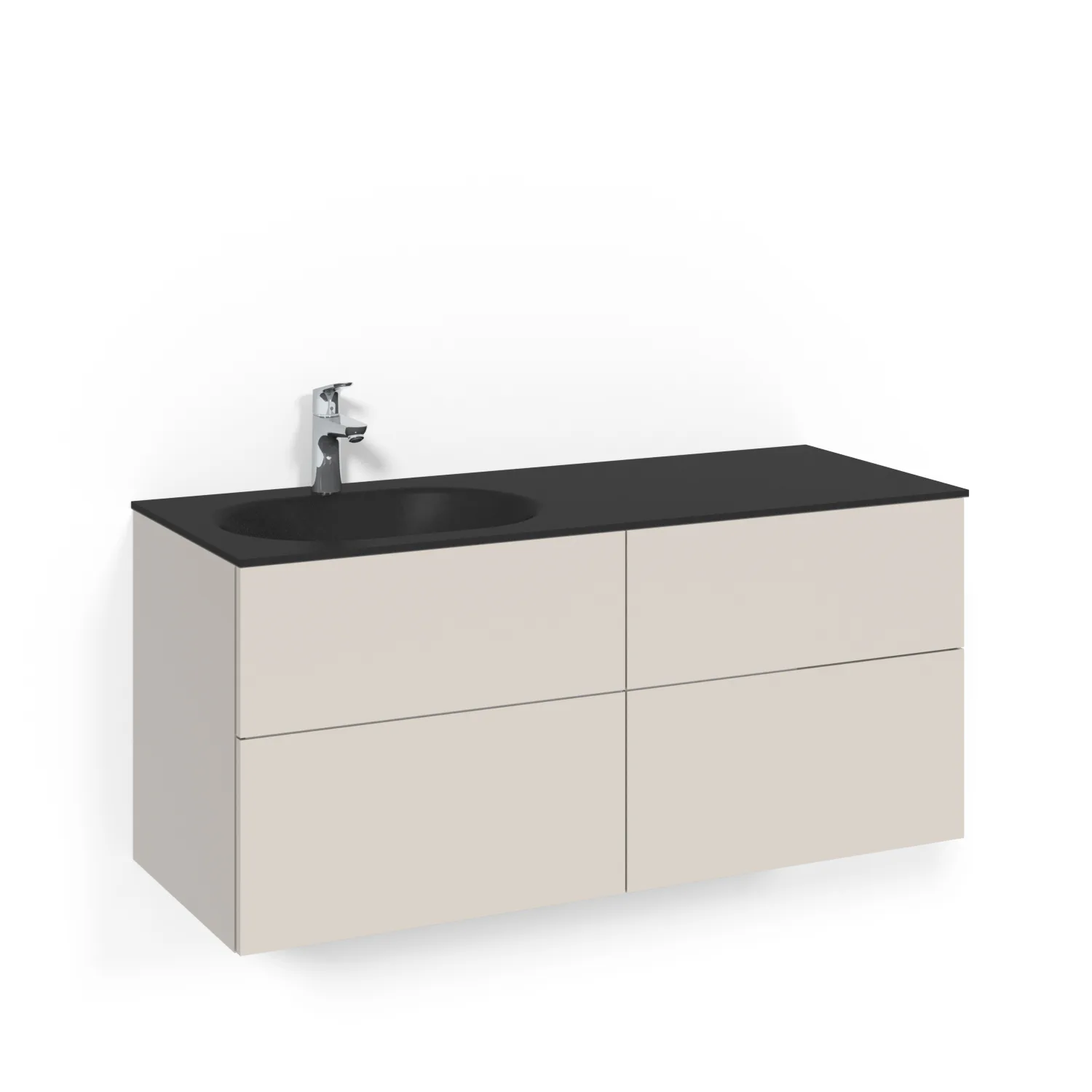 Tvättställsskåp Macro Design Crown Plain Med Glastvättställ