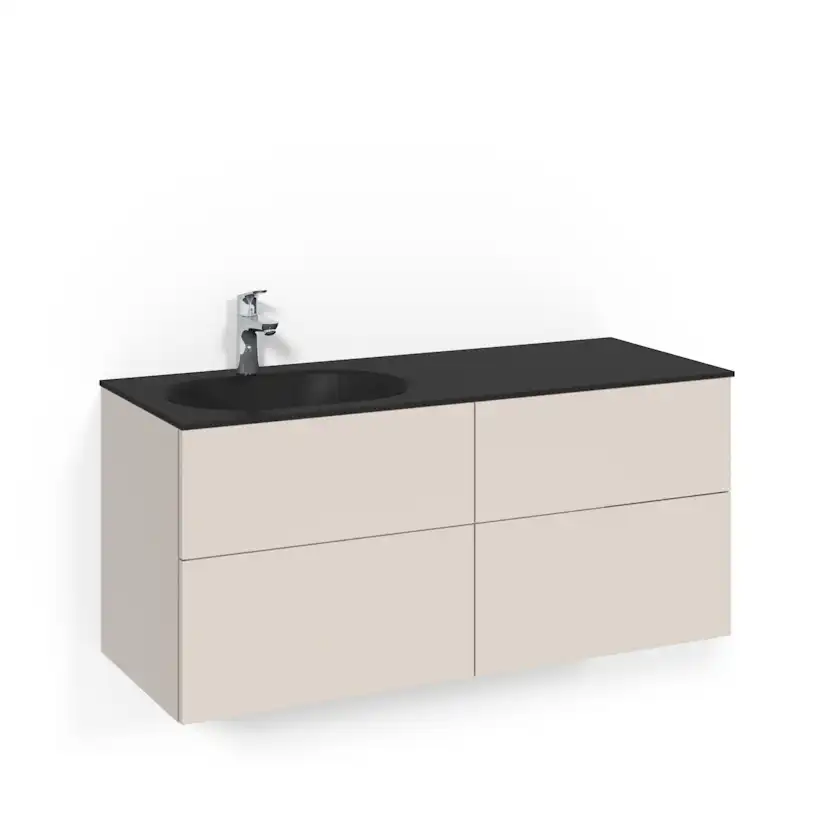 Tvättställsskåp Macro Design Crown Plain Med Glastvättställ