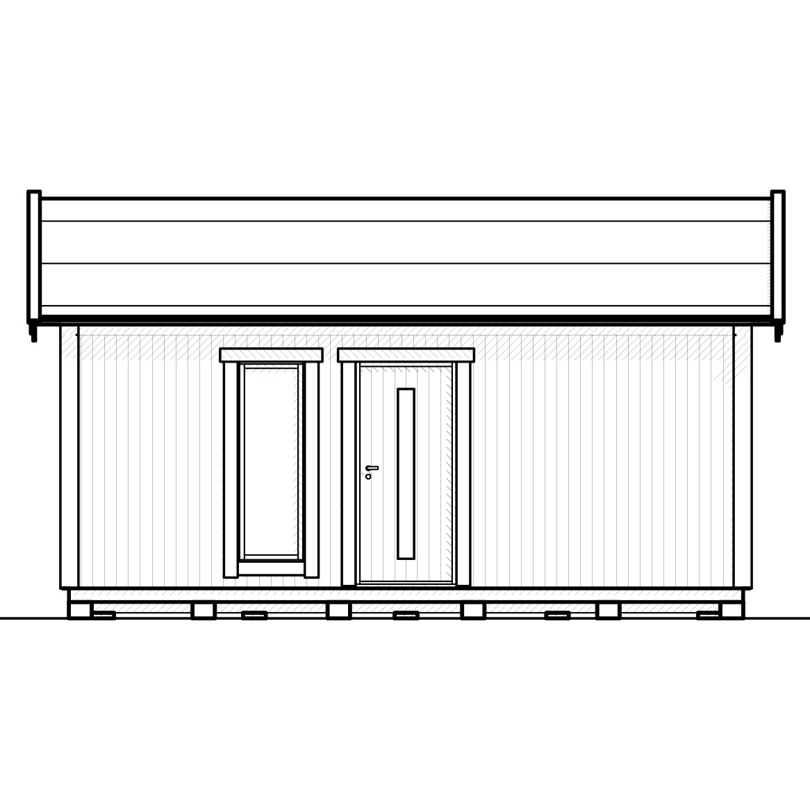 Attefallshus Vibostugan Njuta 25-3 24,3 m² Trähus med Sadeltak