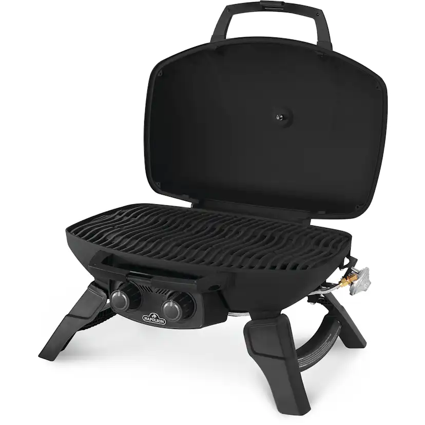 Gasolgrill Napoleon TQ285-1 Bärbar Grill i Rostfritt Stål & Gjutjärnsgaller