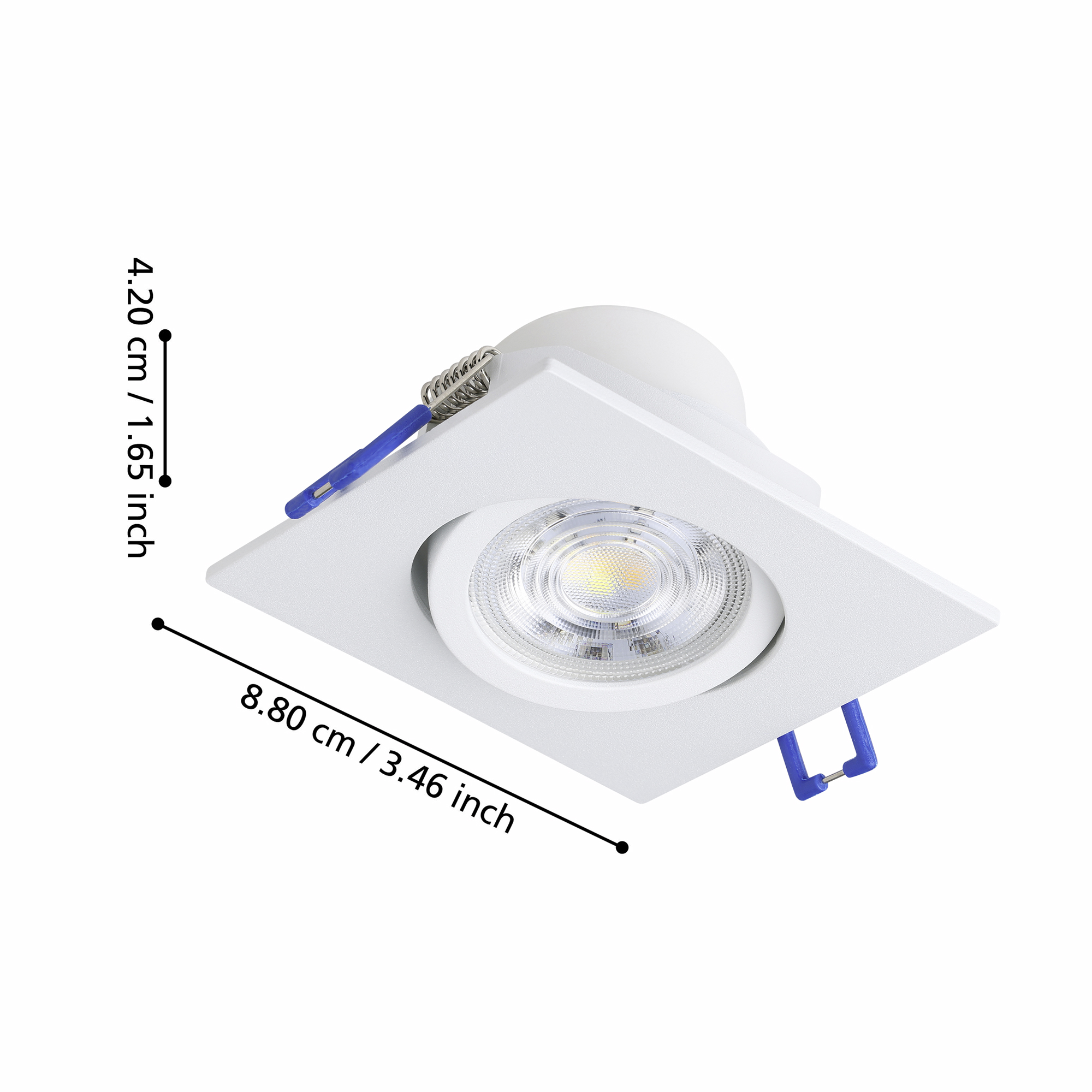 Infälld Lampa Eglo Saliceto Vit 88x88 mm 4000K