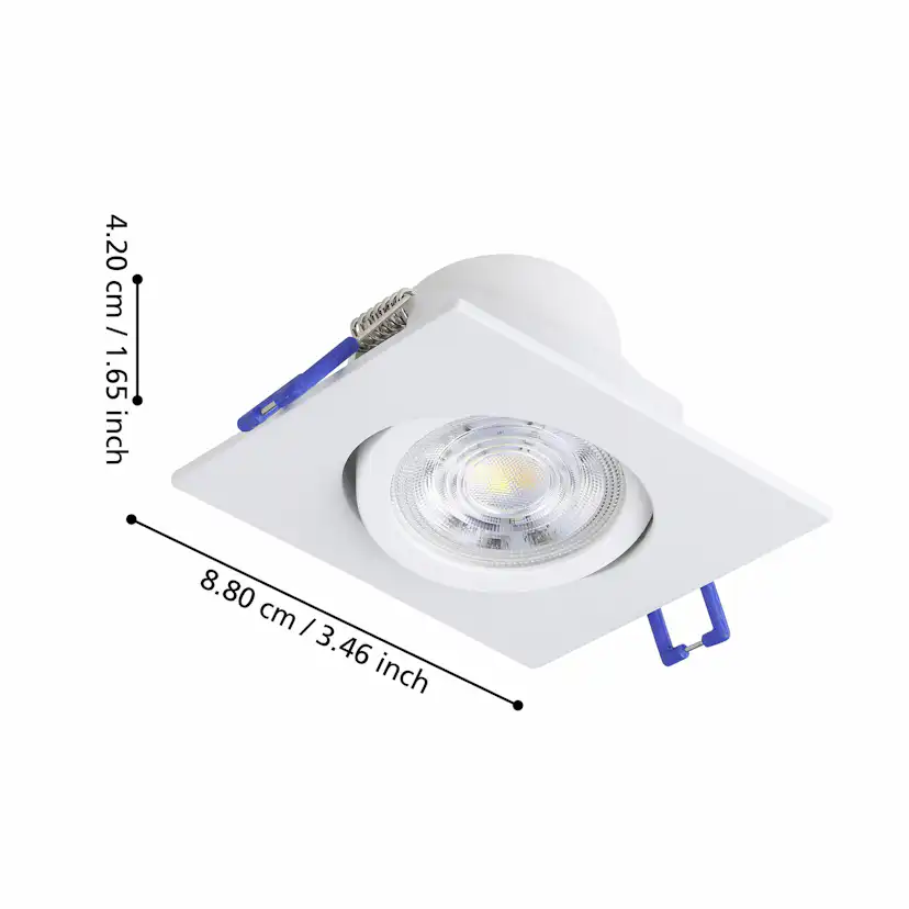 Infälld Lampa Eglo Saliceto Vit 88x88 mm 4000K
