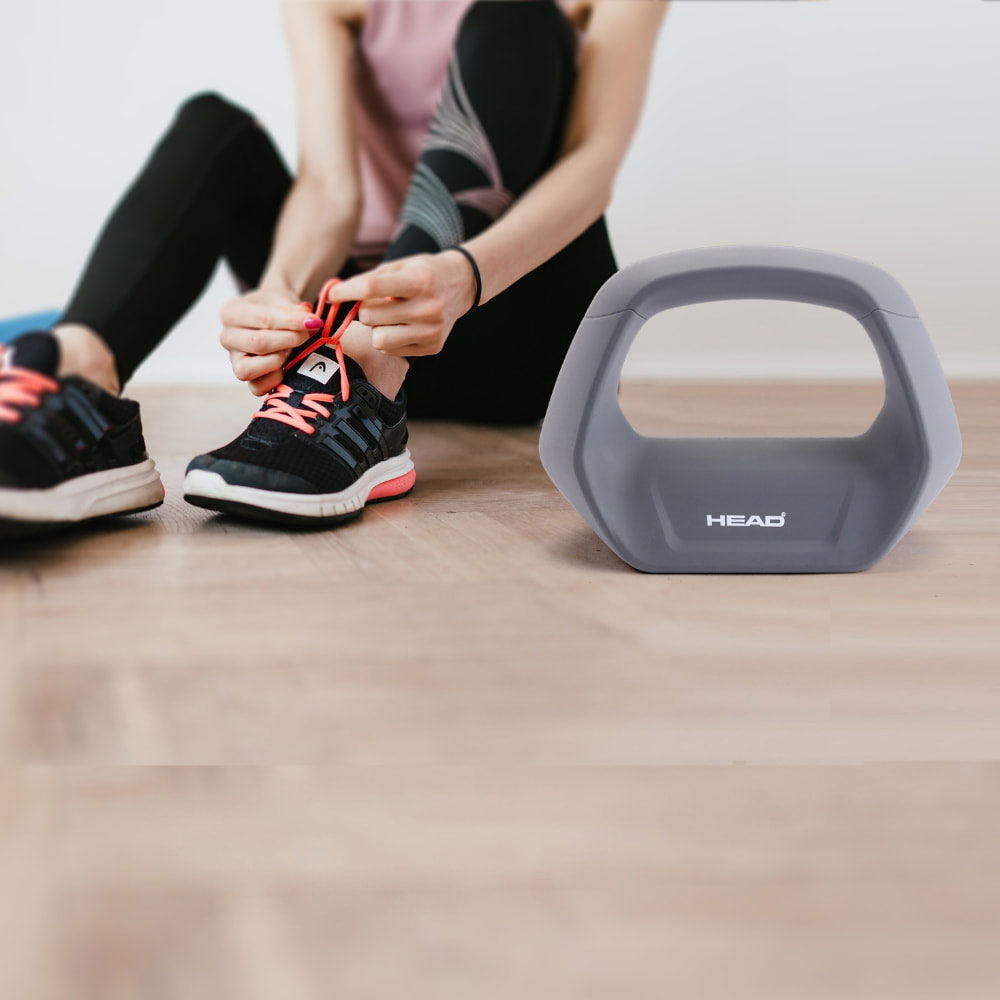 Träningsredskap Kettlebell med Silikonbeläggning Head 2.6 kg - Idealisk För Funktionell Träning Hemma & På Gymmet