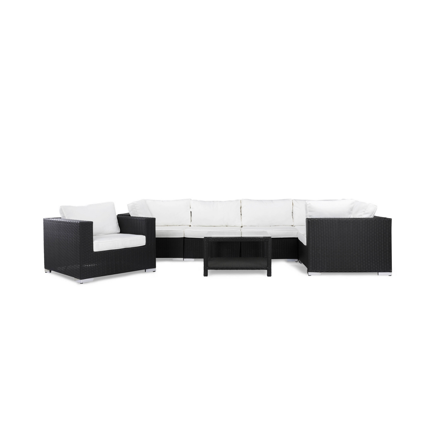 Loungegrupp Comfort Garden Bahamas 6-sits med Fåtölj och Bord 75x75