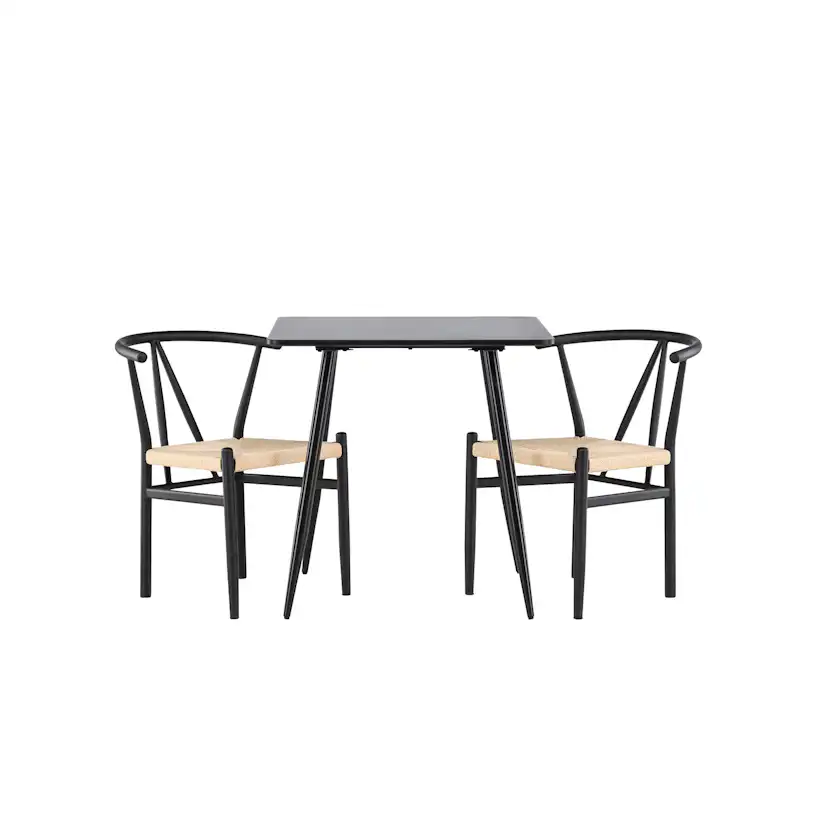 Polar Dining Table with Alfons Dining Chair Svart/Svart