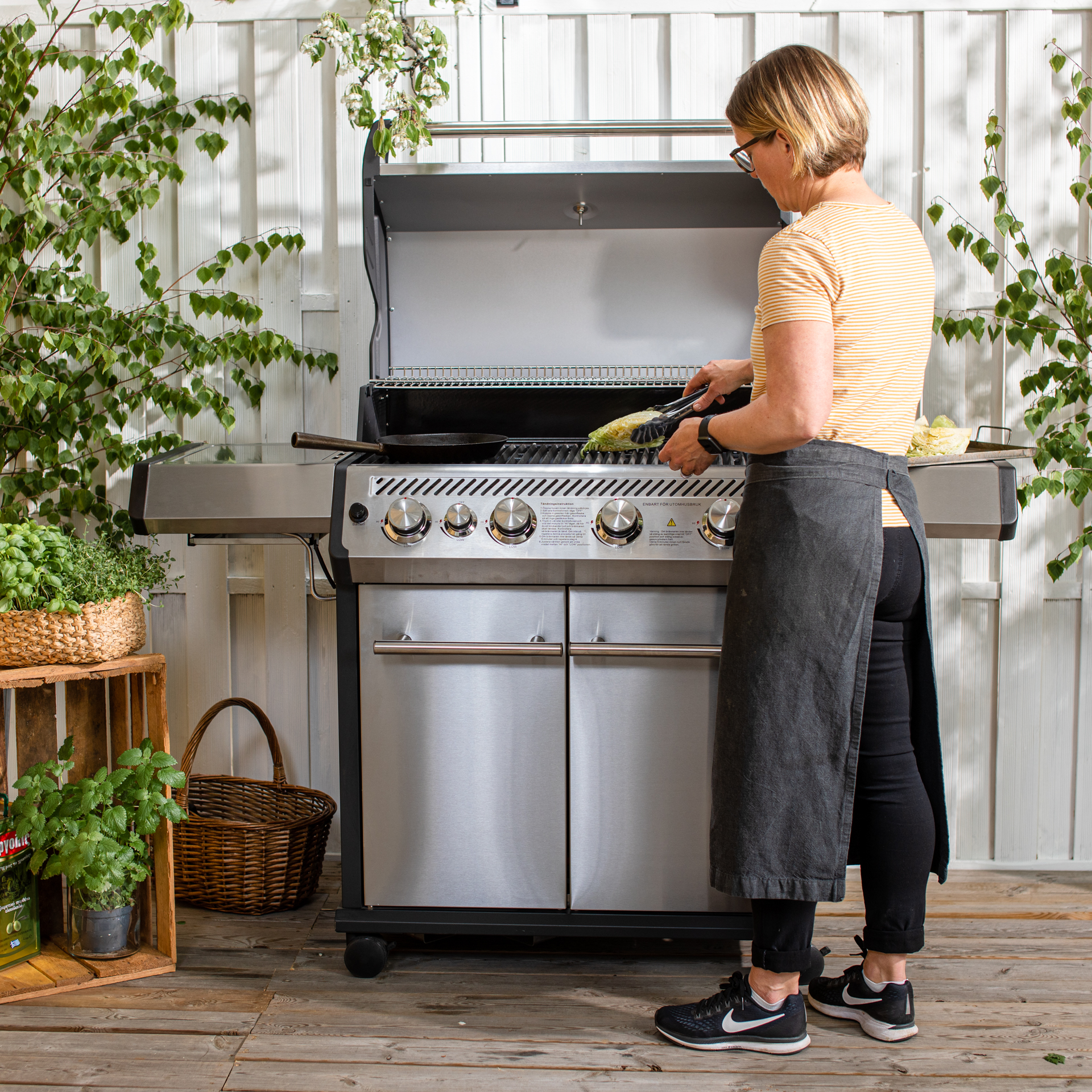 Gasolgrill Bluegaz X1 Premium Classic Rostfritt Stål & Aluminium med Sidobrännare