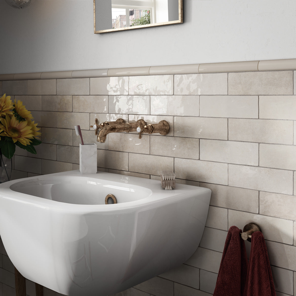Kakel Tenfors Creativa Ochre Blank 6,5x20