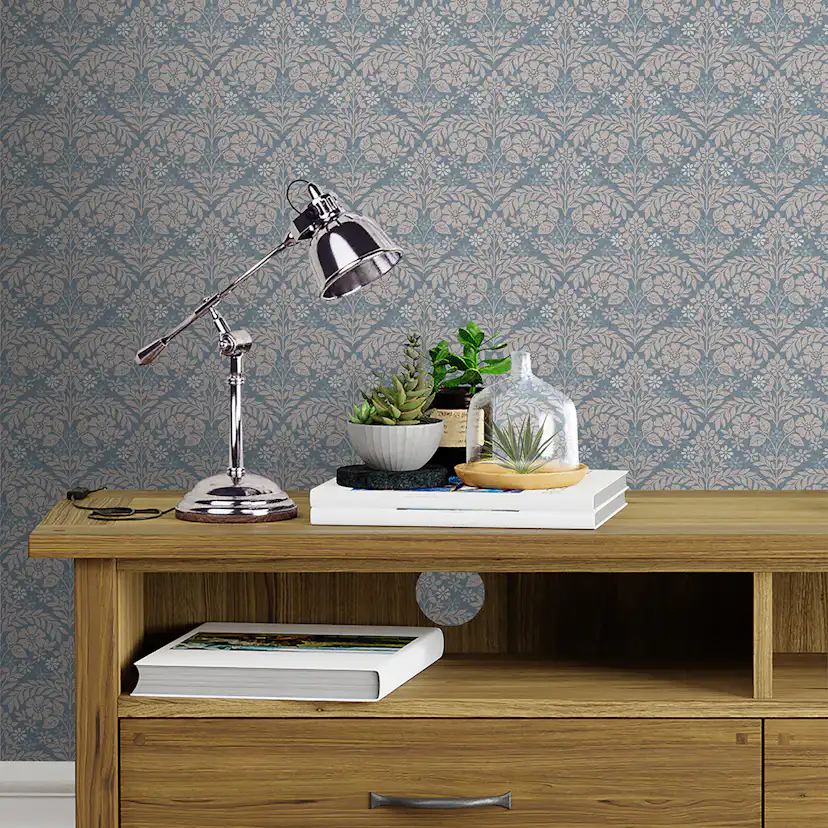 Tapet Laura Ashley Margam Newport Blå 118489