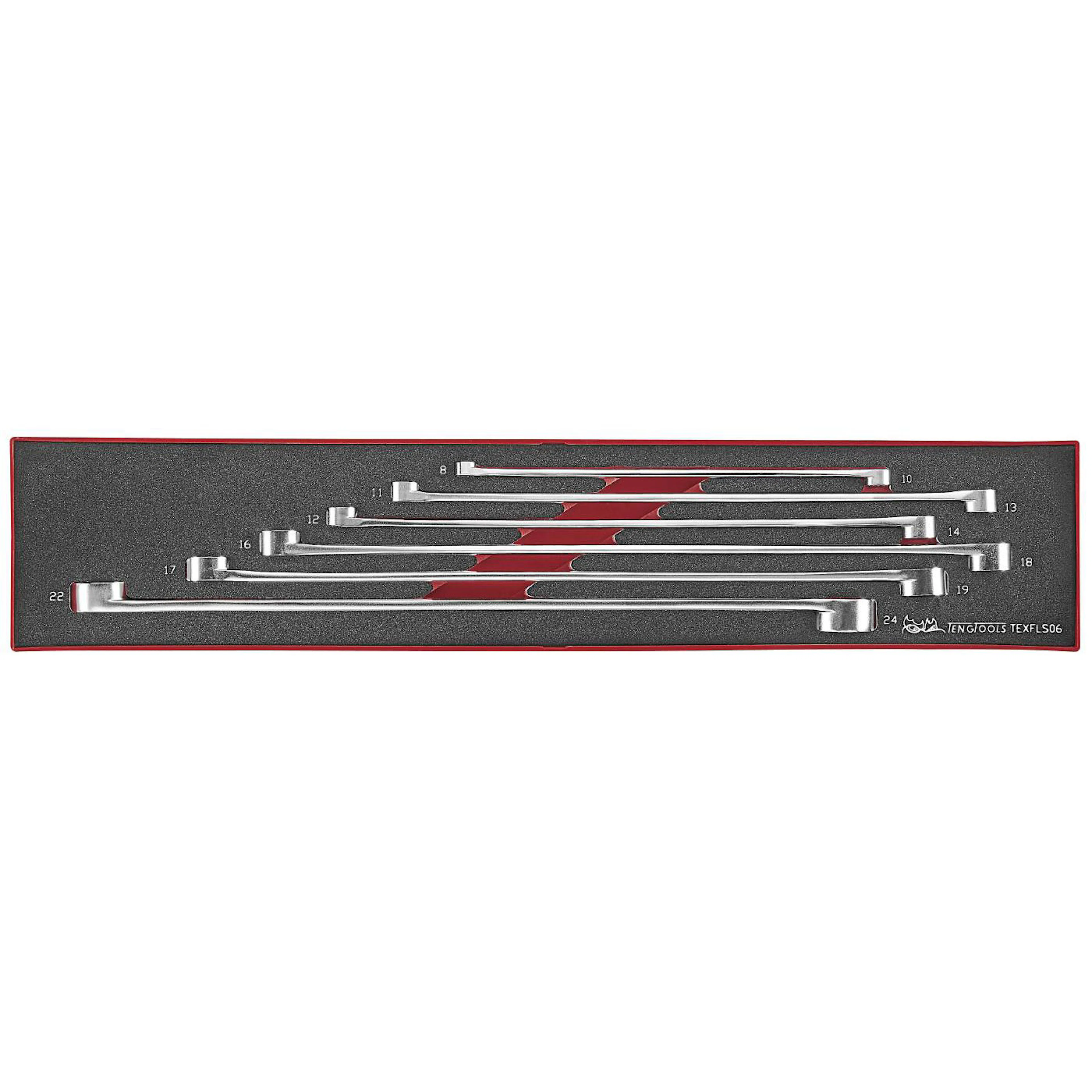 Ringnyckelsats 6 delar Teng Tools TEXFL06
