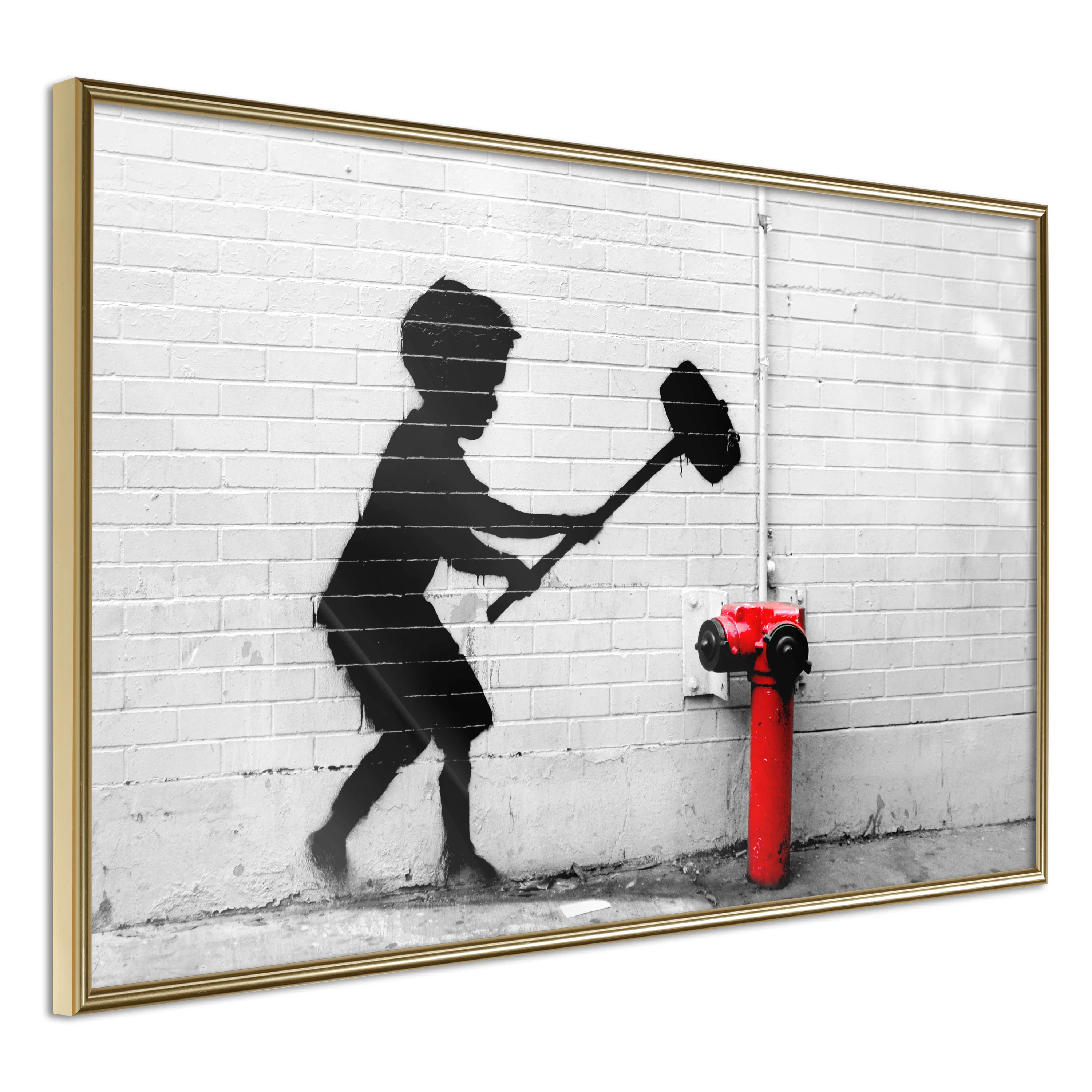 Poster Artgeist Affisch Destroy Hydrant