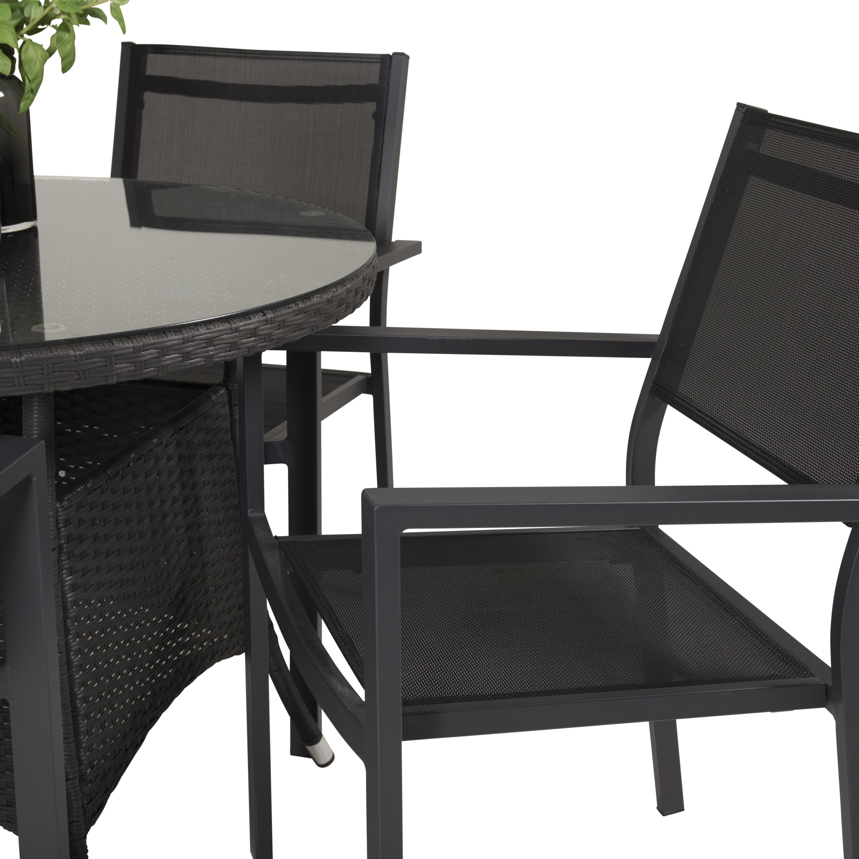 Matgrupp Venture Home Virda Ø 90 med 4 Copacabana Matstolar