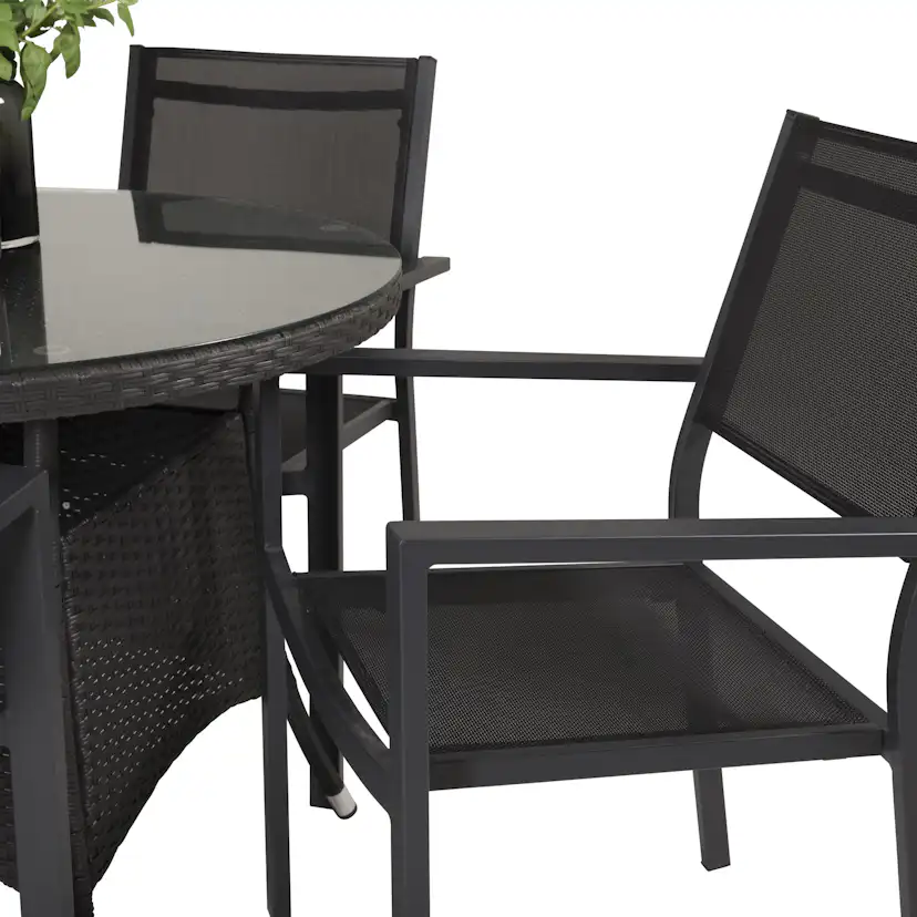 Matgrupp Venture Home Virda Ø 90 med 4 Copacabana Matstolar