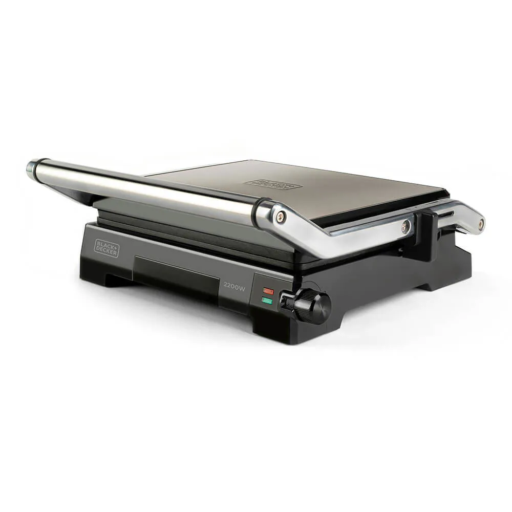 Bordsgrill BLACK+DECKER Temp Control 2200W Borstat stål