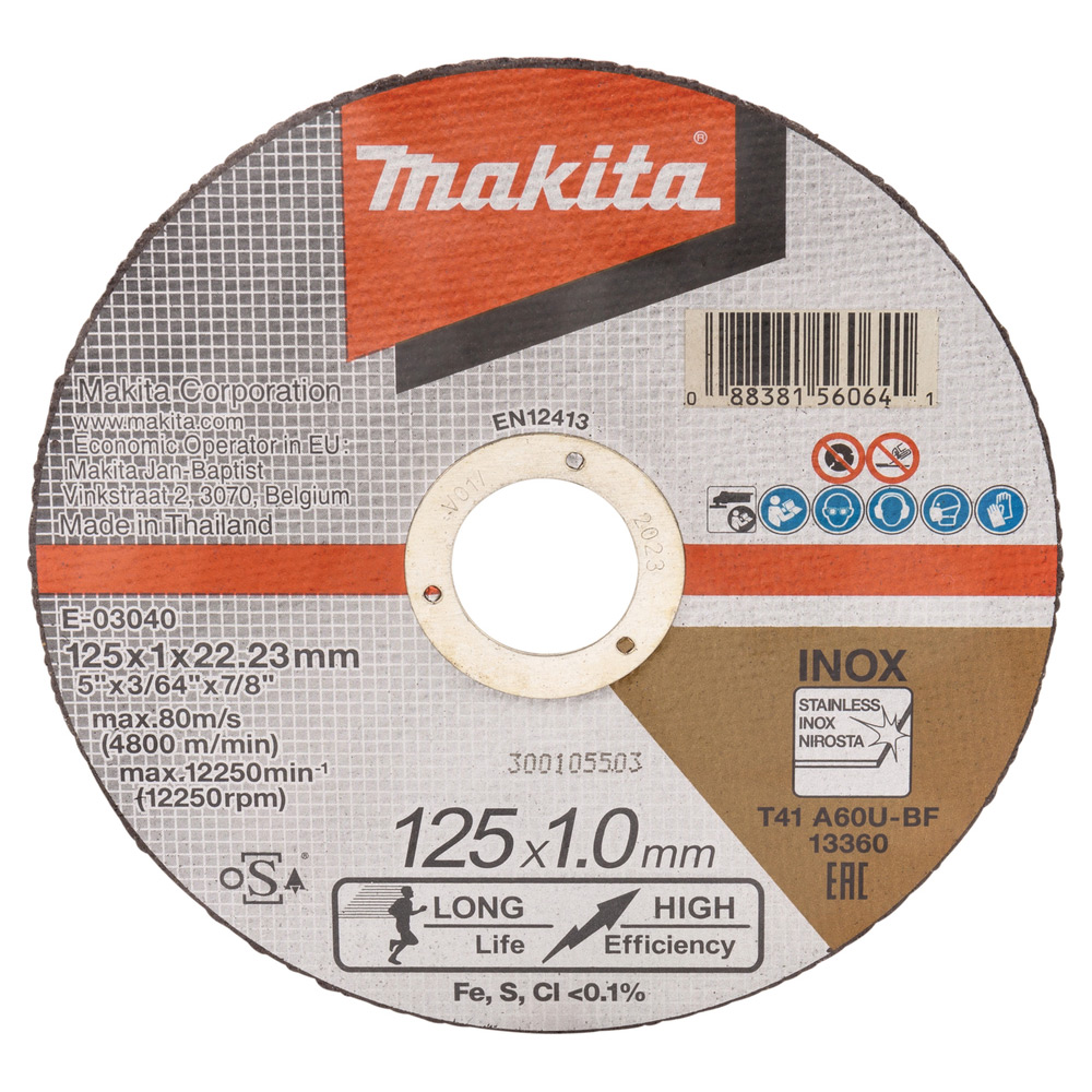 Kapskiva Makita E-03040 125x1,0x22,23 mm