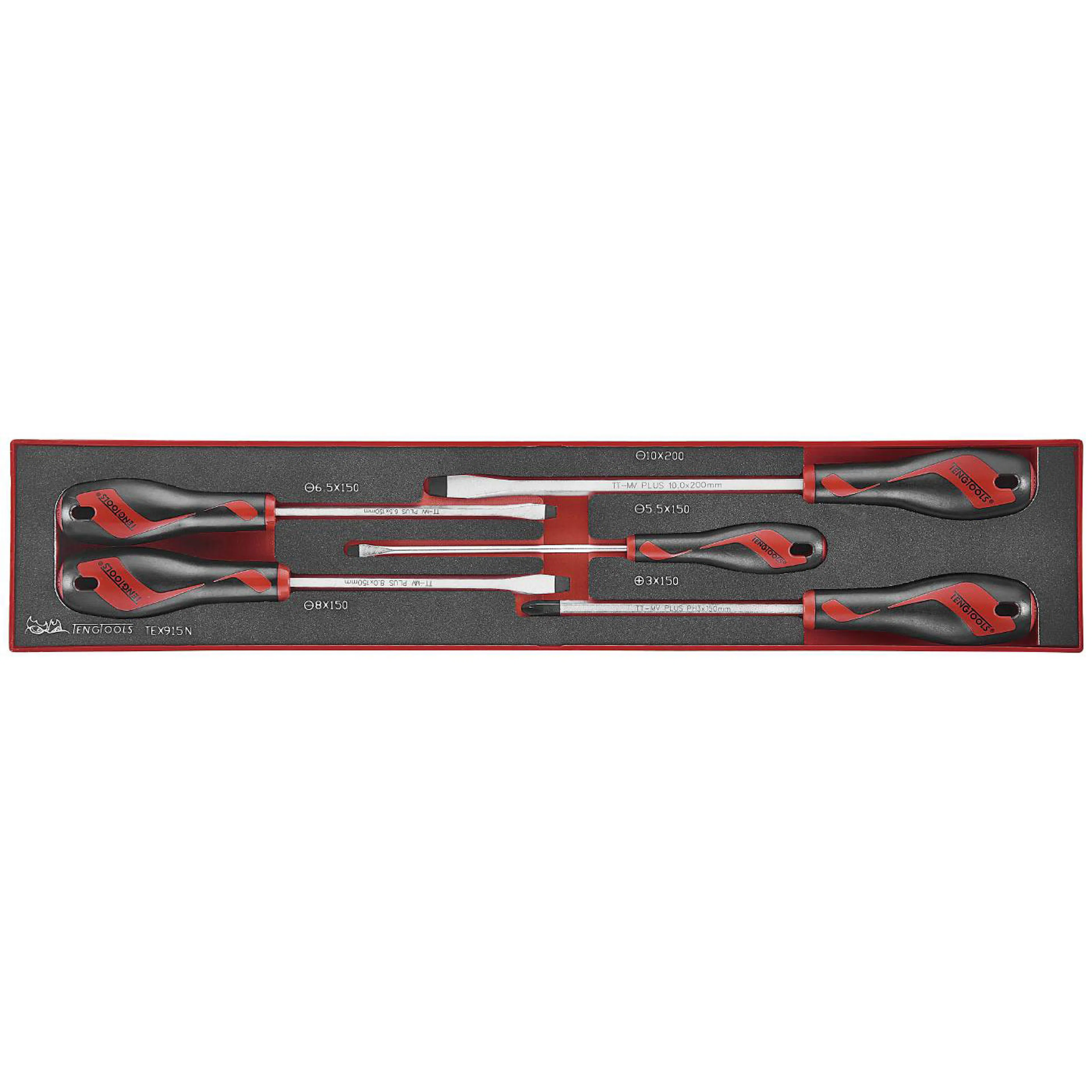 Skruvmejselsats 5 delar Teng Tools TEX915N