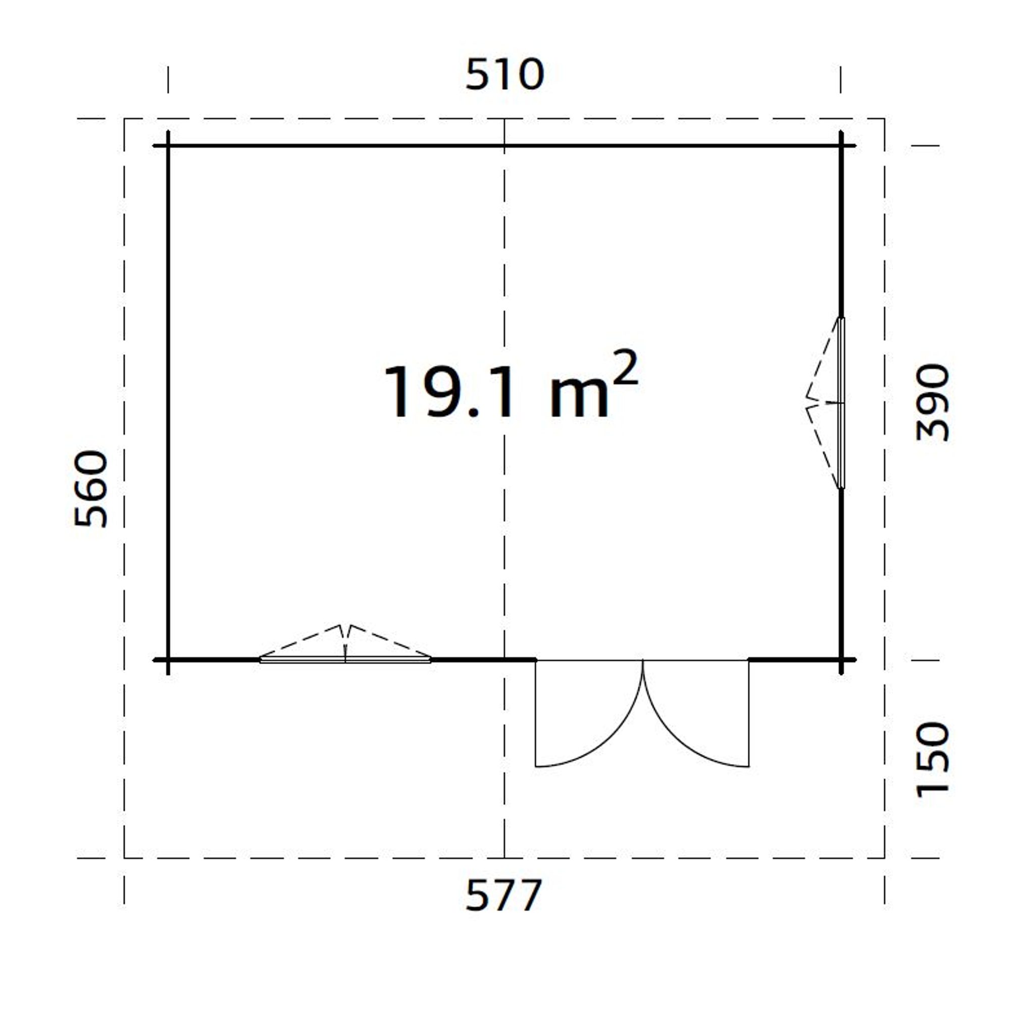 Sally 19,9 m2 (inv. 19,1) Obehandlad