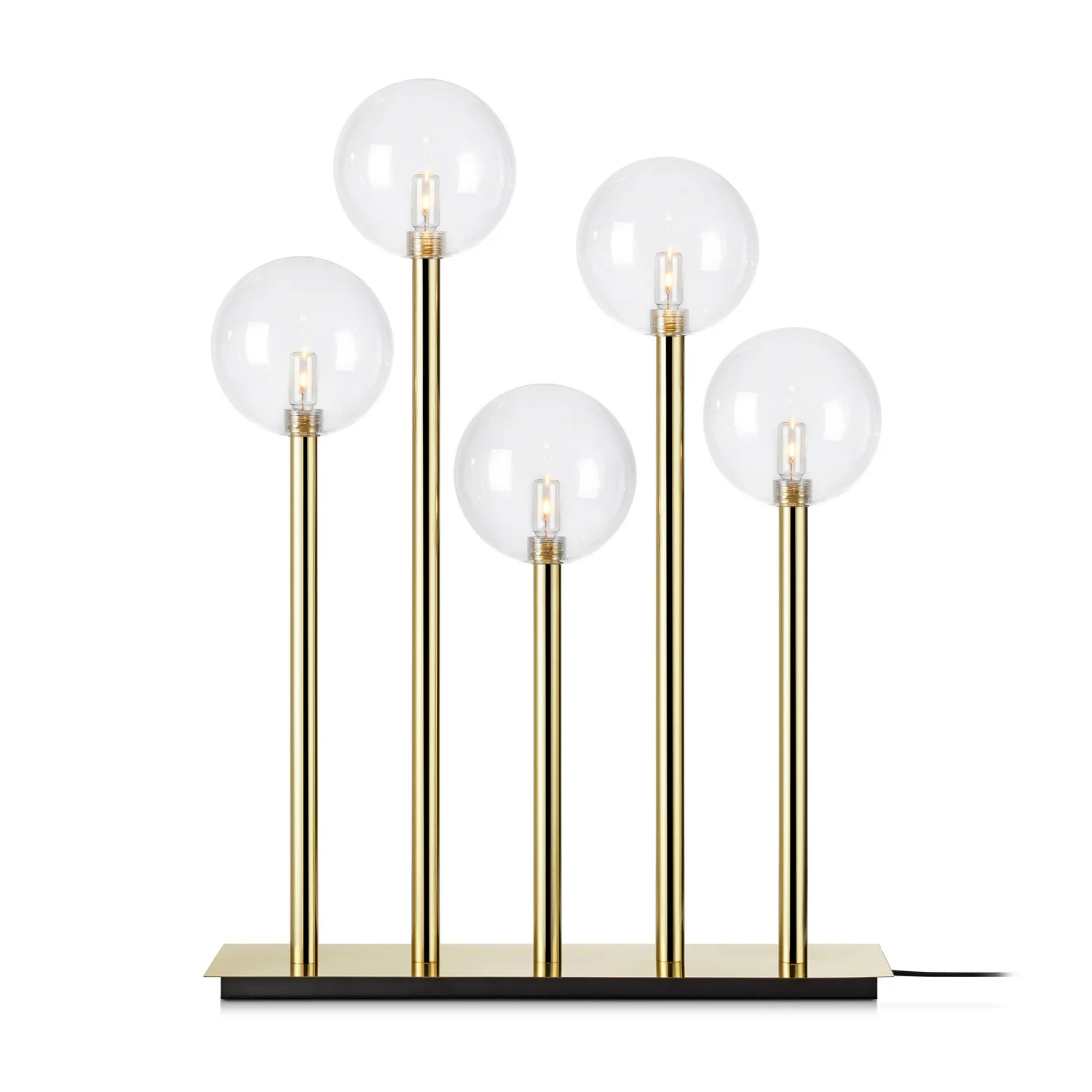 LEVELS Candlestick 5L Brass/Clear Mässing