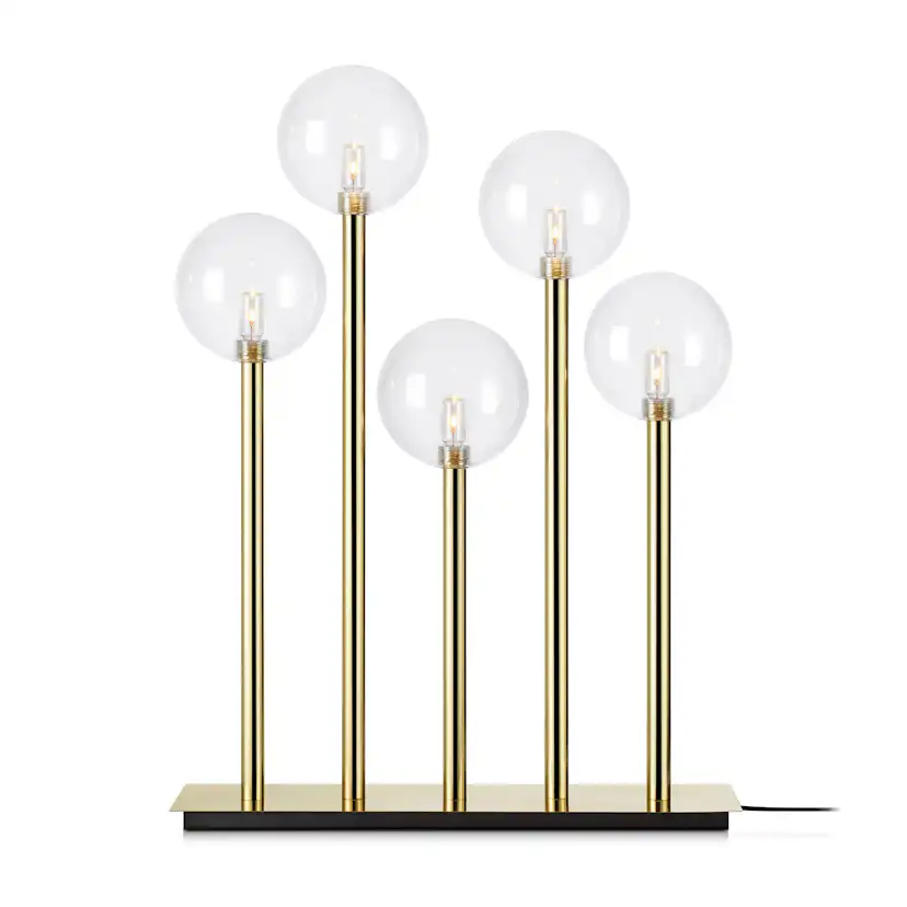 LEVELS Candlestick 5L Brass/Clear Mässing