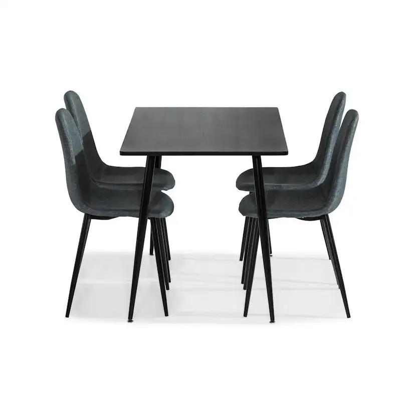 Matgrupp Basic Home MarcelenRektangulärt Matbord 120 cm med 4 Nibe Matstol