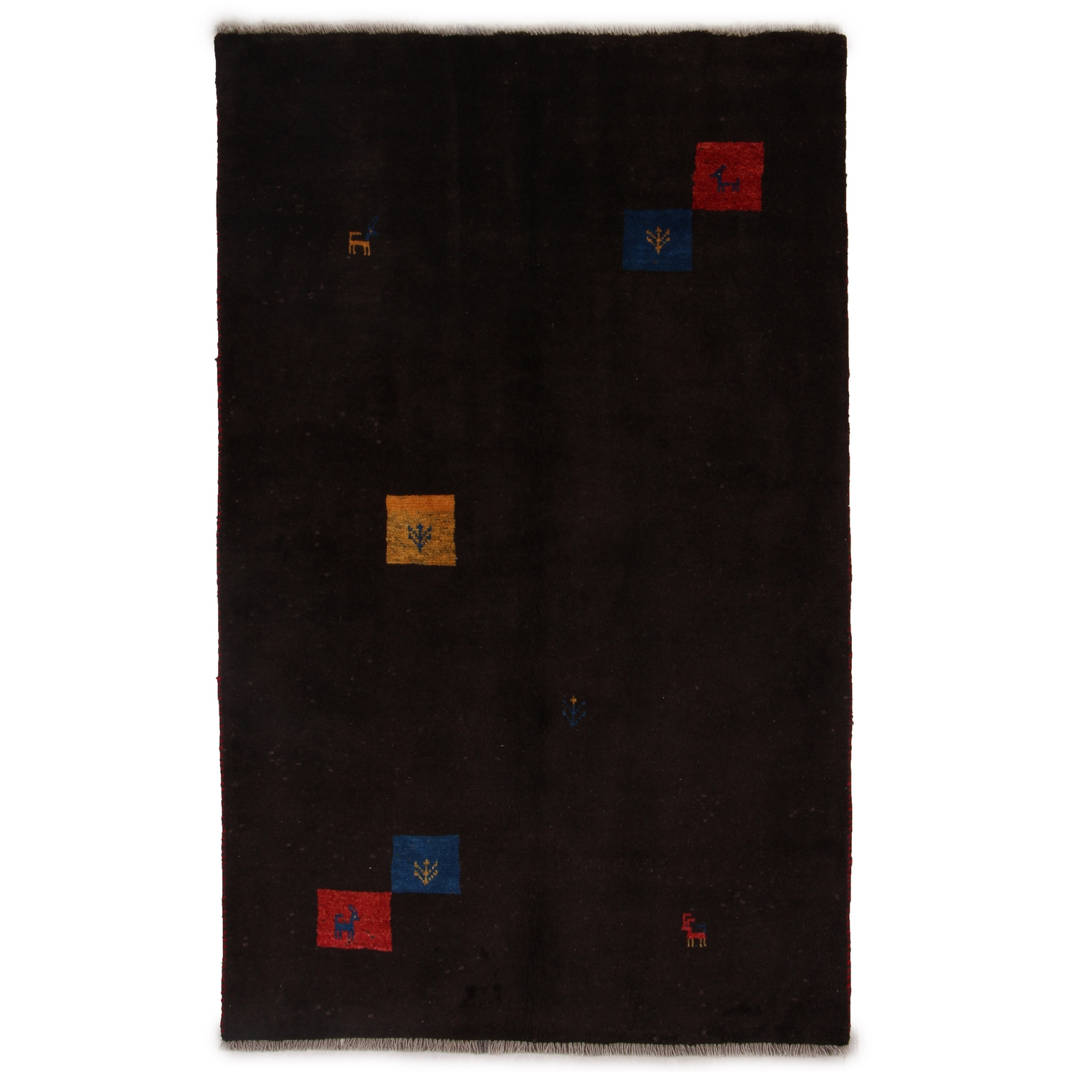 Persisk Matta Arkiio Gabbeh Shiraz Ull Mörkbrun 115x185