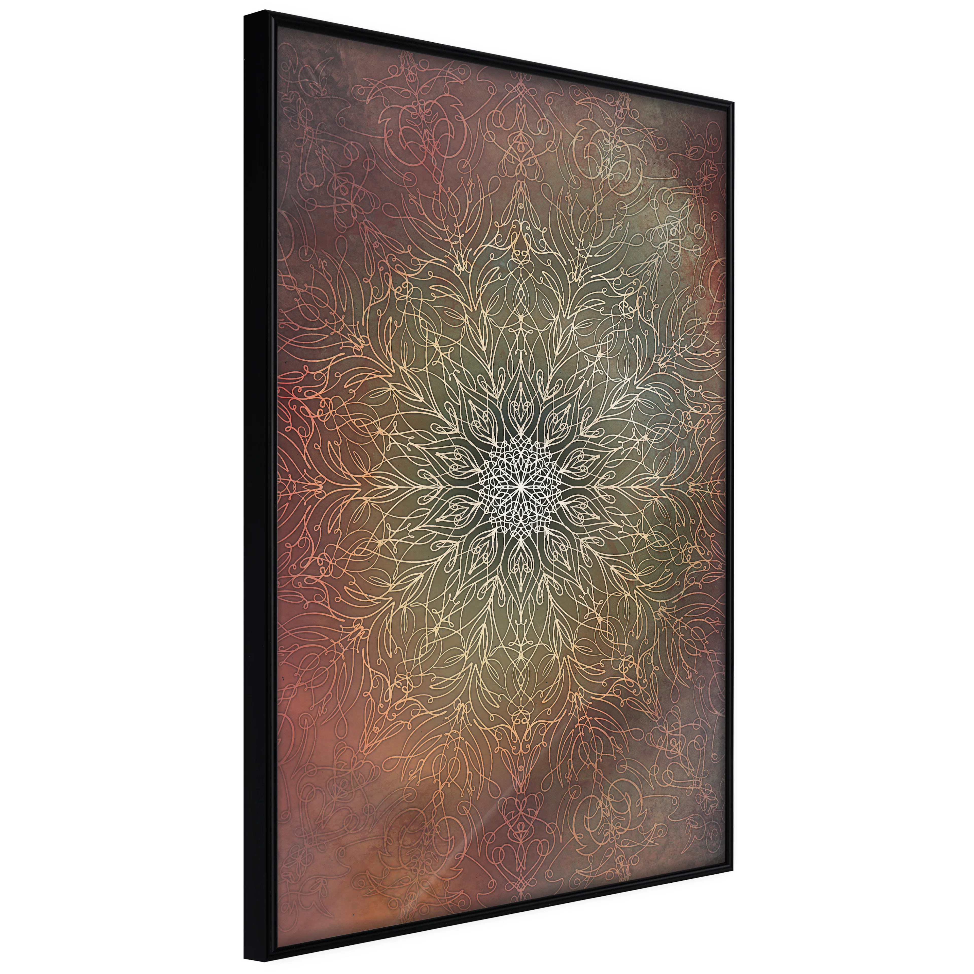 Affisch - Oriental Circle [Poster] 20x30 Svart ram, 20x30 cm