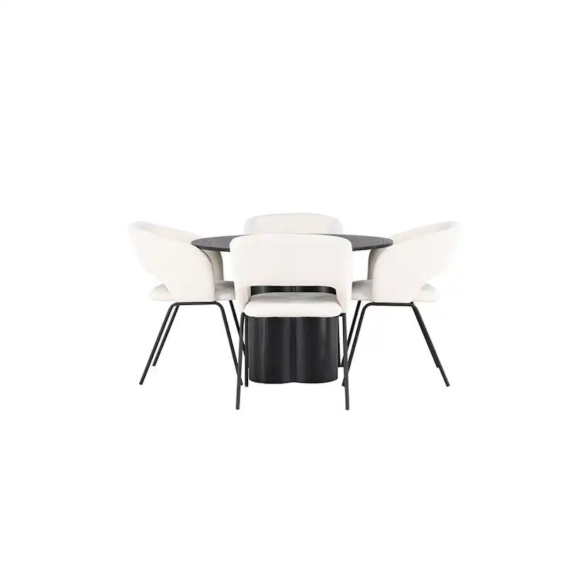 Matgrupp Venture Home Olivia Ø110 cm med 4 st Day stolar