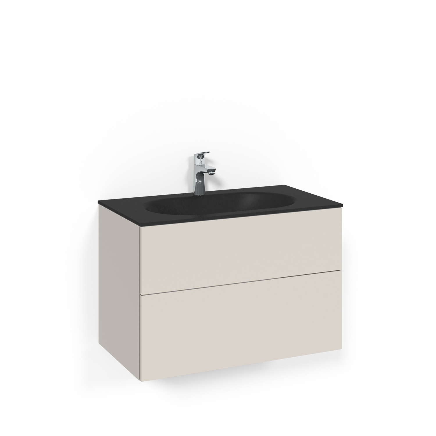 Tvättställsskåp Macro Design Crown Plain Med Glastvättställ