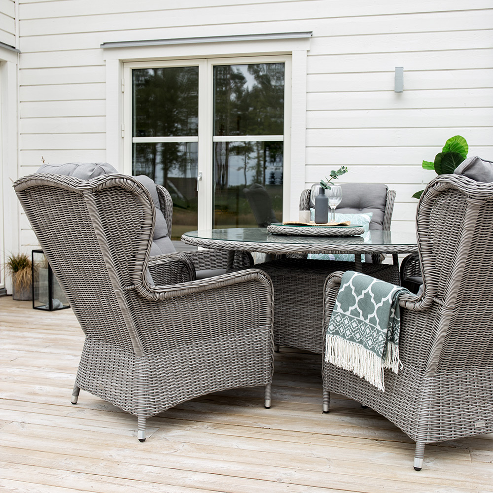 Utebord Venture Home Washington med Lazy Suzan Ø 140 cm