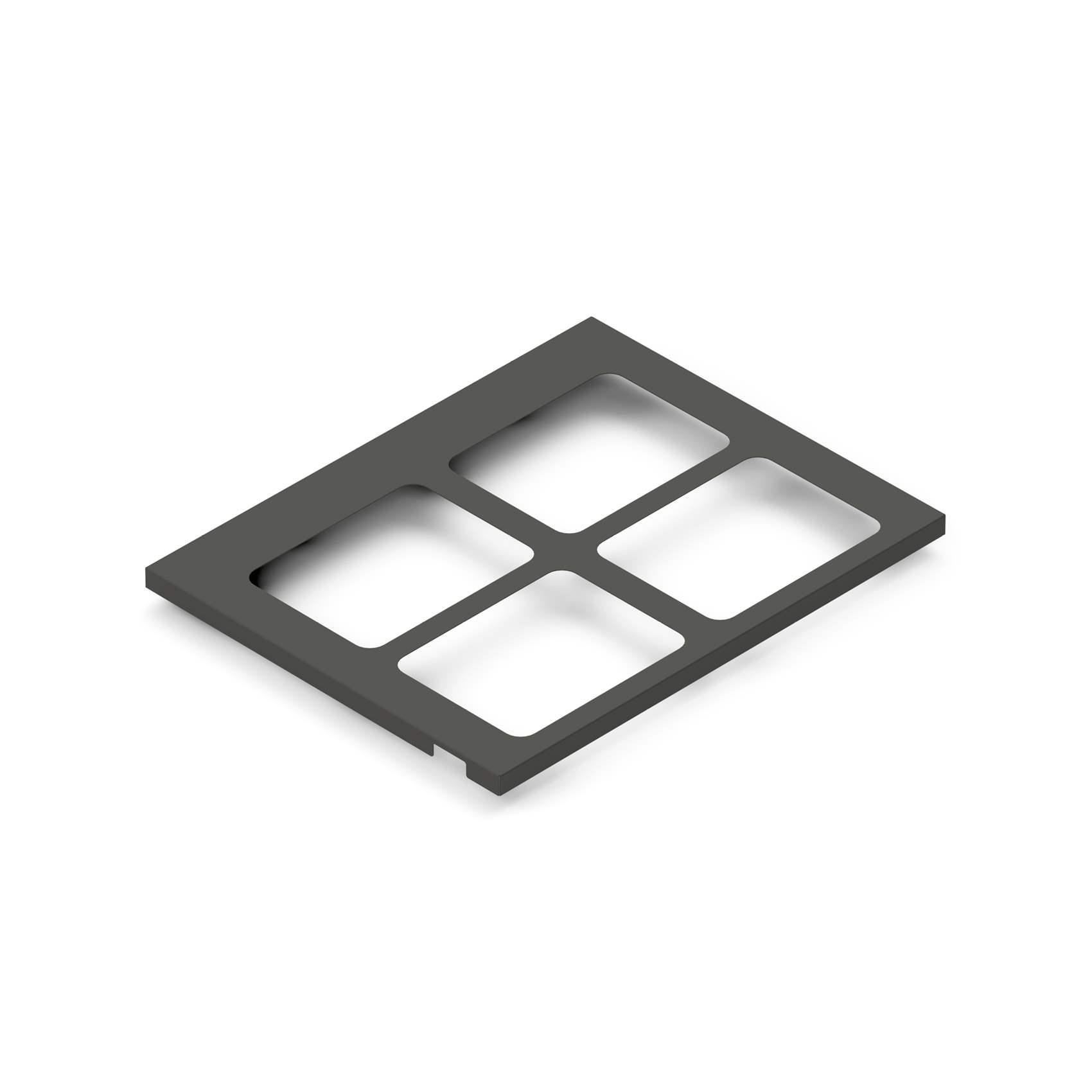 KÄLLSORTERING TOLEDO TOPPRAM 60X45 MÖRKGRÅ Mått: 60x45 mm