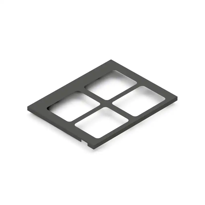 KÄLLSORTERING TOLEDO TOPPRAM 60X45 MÖRKGRÅ Mått: 60x45 mm
