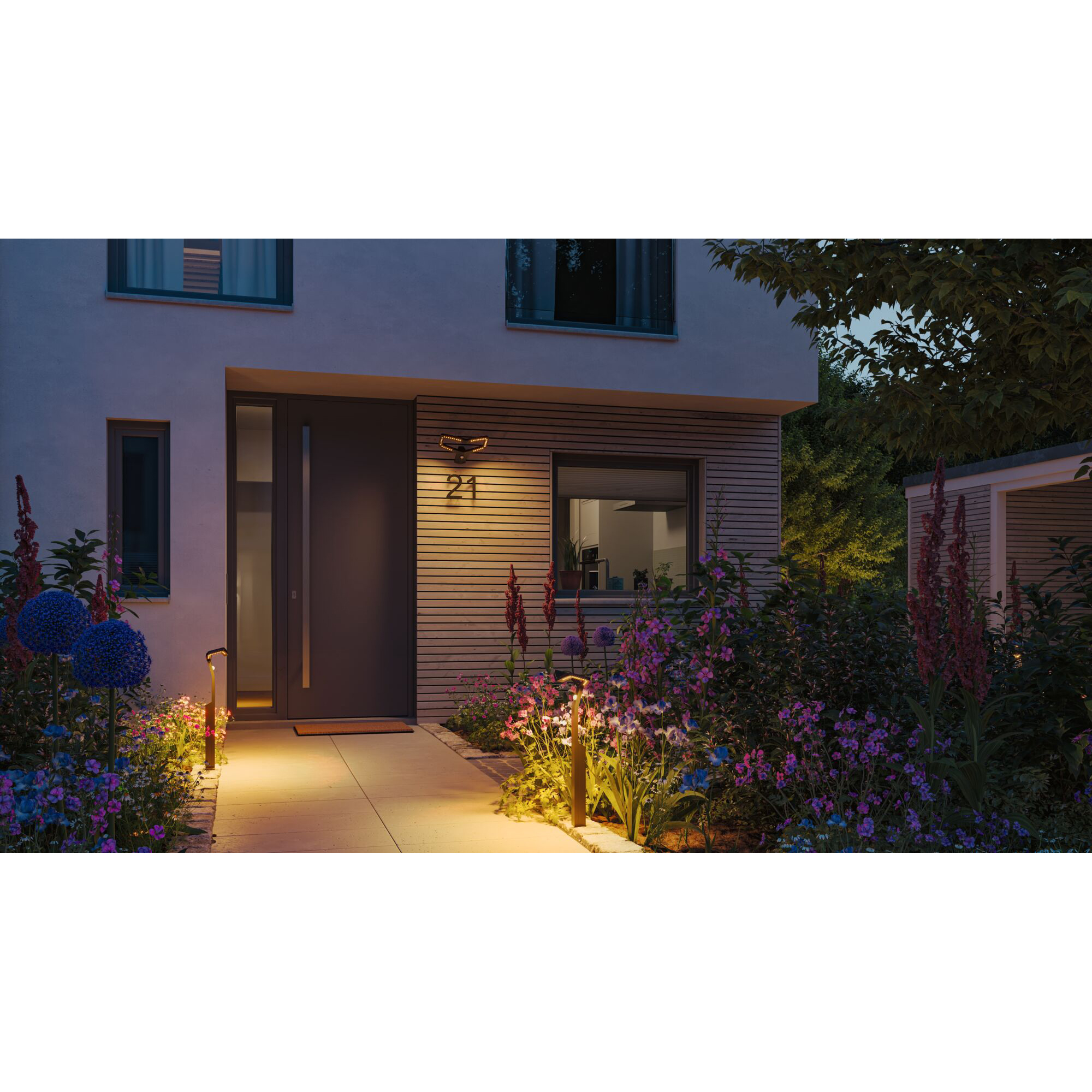 Fasadbelysning LED Paulmann Alara med Skymningsstyrd rörelsedetektor Smart Home Zigbee 3.0 IP44 230V
