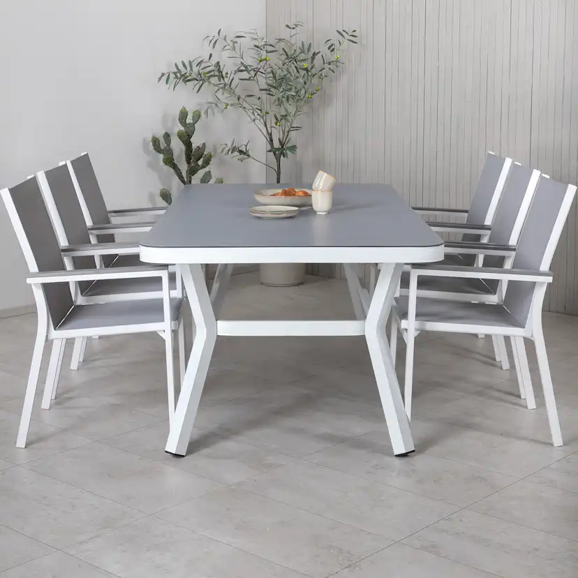 Matgrupp Venture Home Virya 160x90 med 6 Parma Matstolar